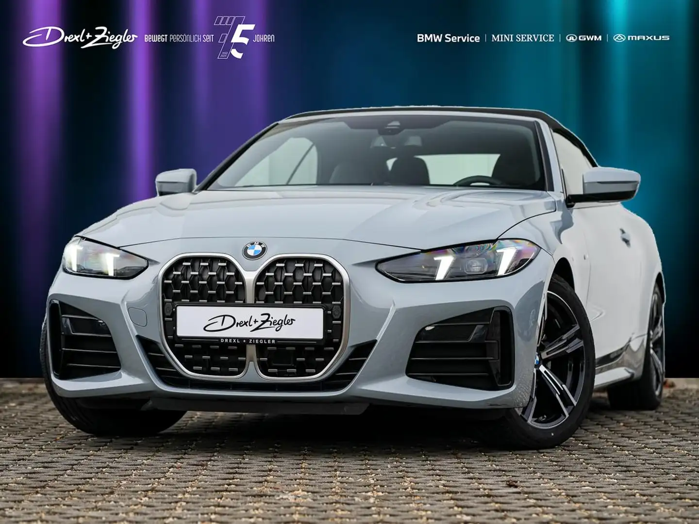 BMW 420 i Cabrio M-Sport ACC KoZg L-Heizung Nackenw Grau - 1