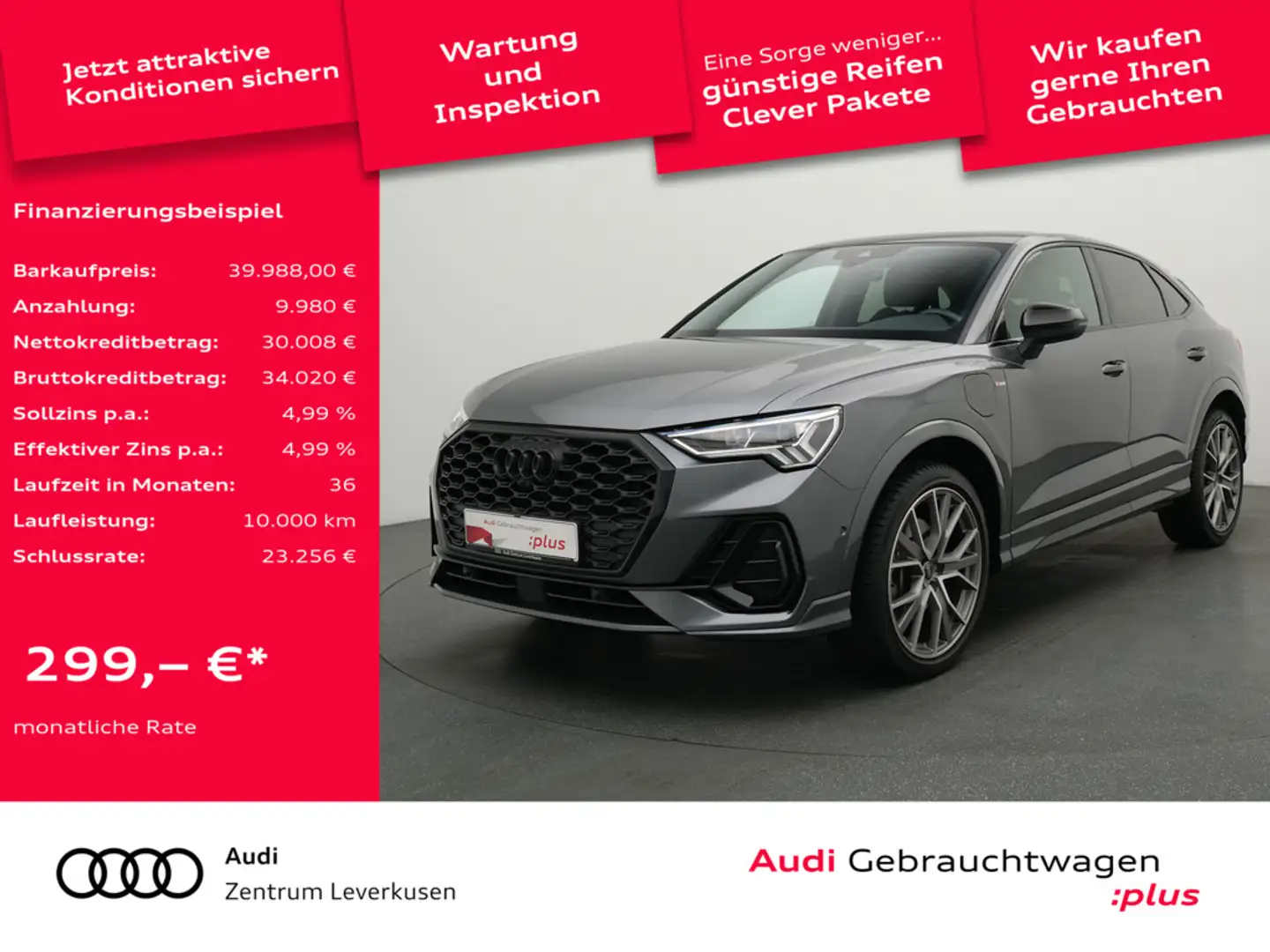 Audi Q3 Sportback S line ACC NAVI LED SHZ PDC KLIMA Schwarz - 1