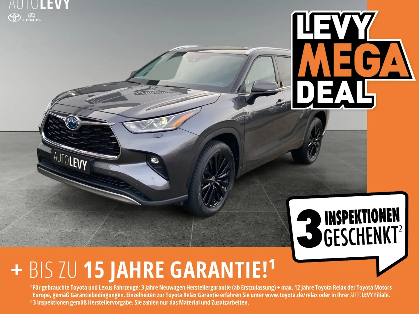 Toyota Highlander 2.5 Hybrid Luxury *360*JBL*LHZ*HUD* Сірий - 1