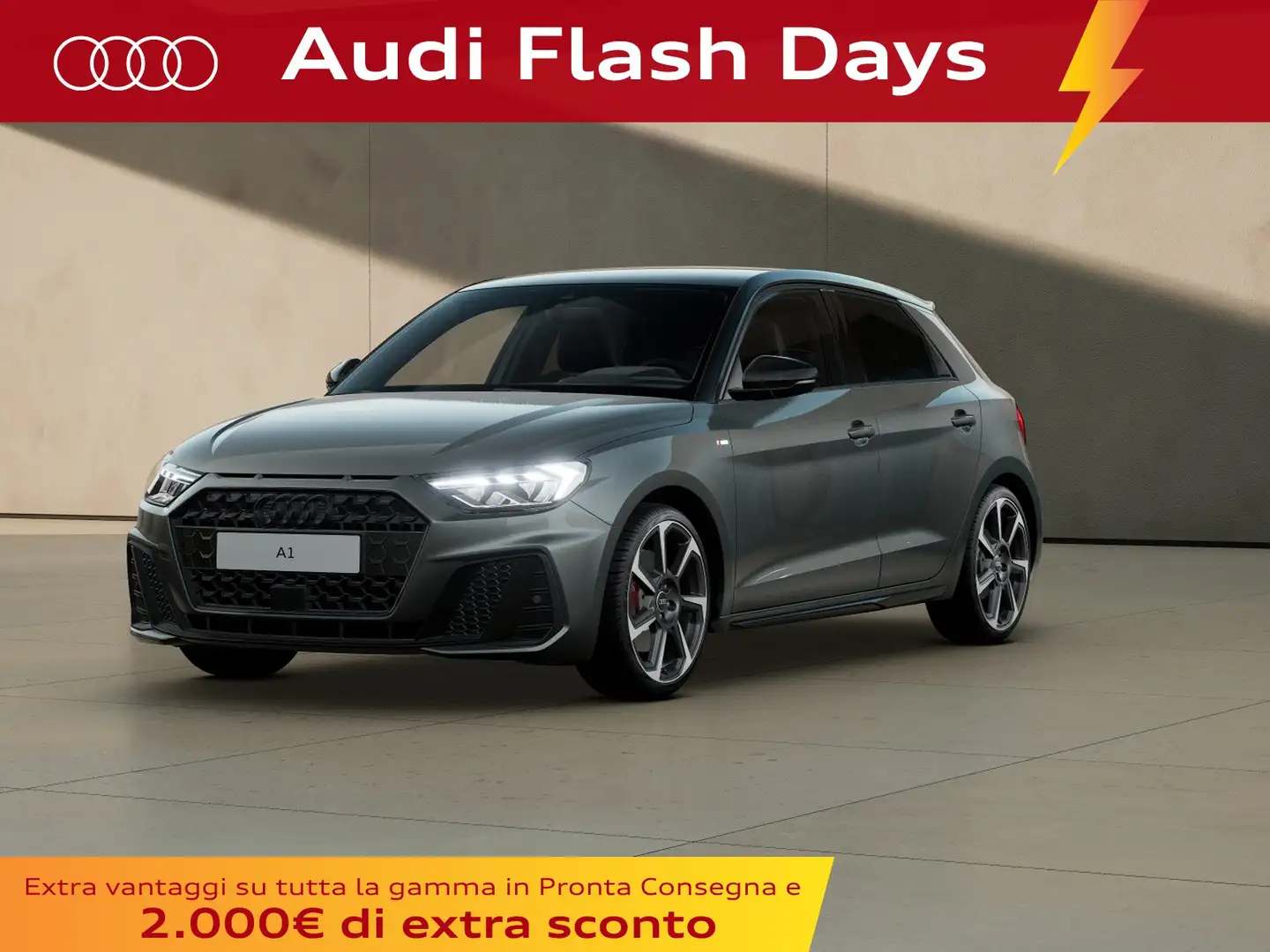 Audi A1 sportback 35 1.5 tfsi identity black s-tronic Grigio - 1