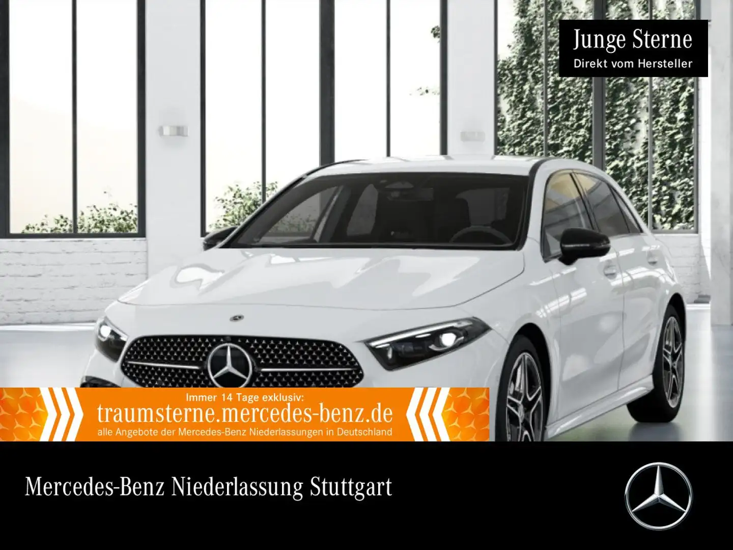 Mercedes-Benz A 200 AMG+NIGHT+360°+MULTIBEAM+BURMESTER+TOTW+7G Weiß - 1