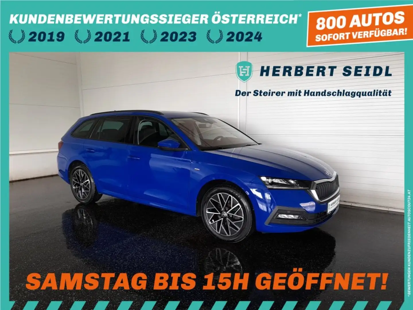 Skoda Octavia 2,0 TDI DSG *MATRIX-LED / 17 ZOLL / VIRTUELL / NAVI / AHV / ACC / SPORT MASSAGESITZ / KEYLESS / 3-ZONEN KLIMA* Blau - 1