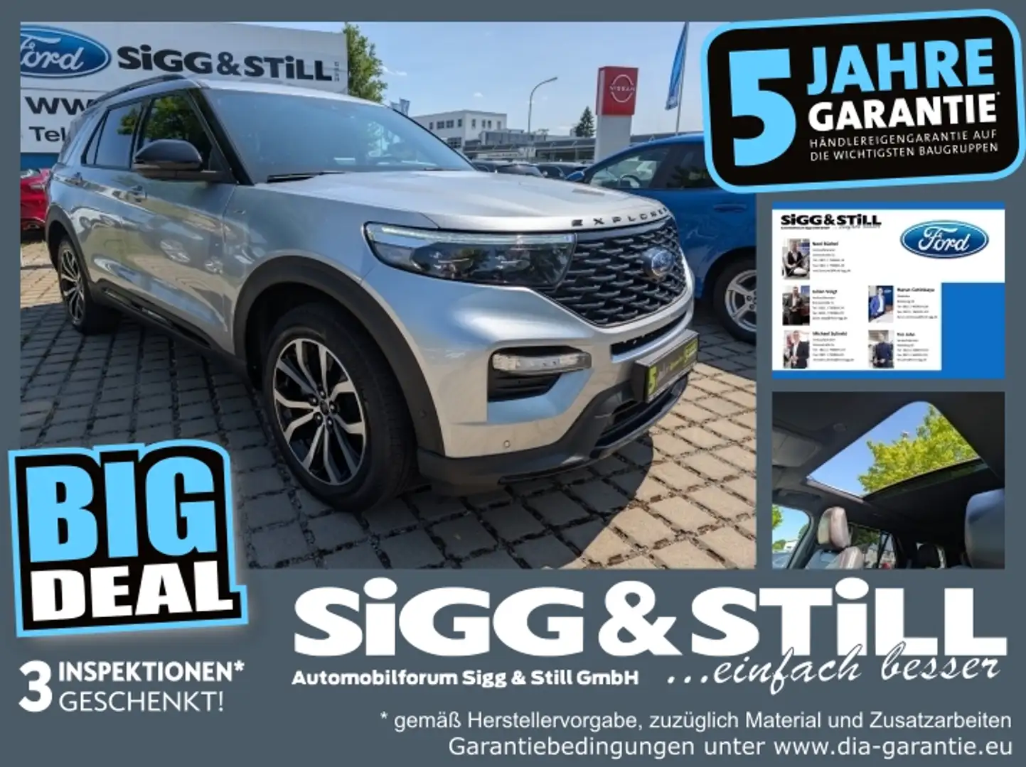 Ford Explorer Plug-in-Hybrid ST-Line LED*PANO*7-SITZE Silber - 1