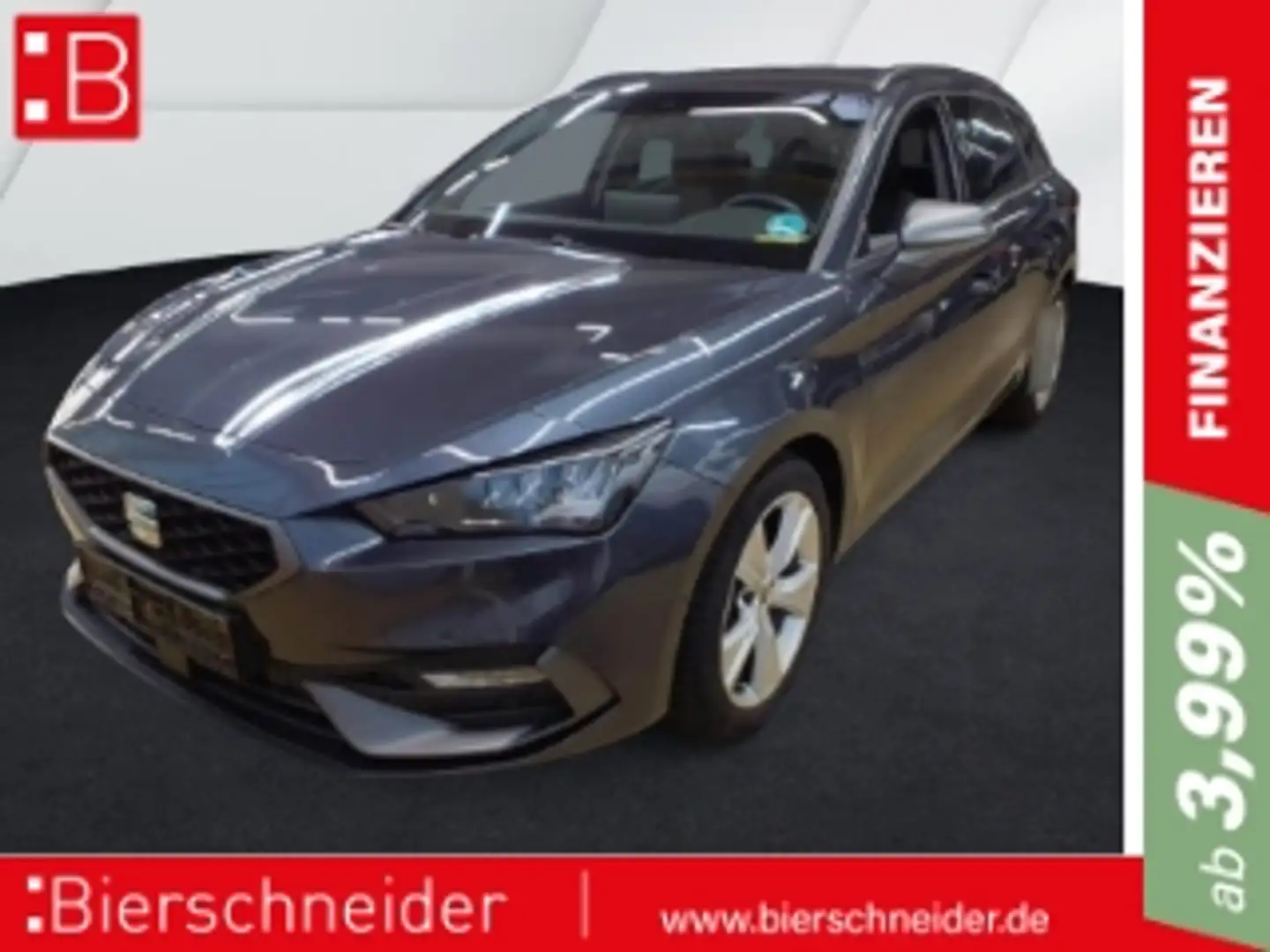SEAT Leon Sp 2.0 TDI DSG FR-Line AHK REAR VIEW LED NAVI Grau - 1