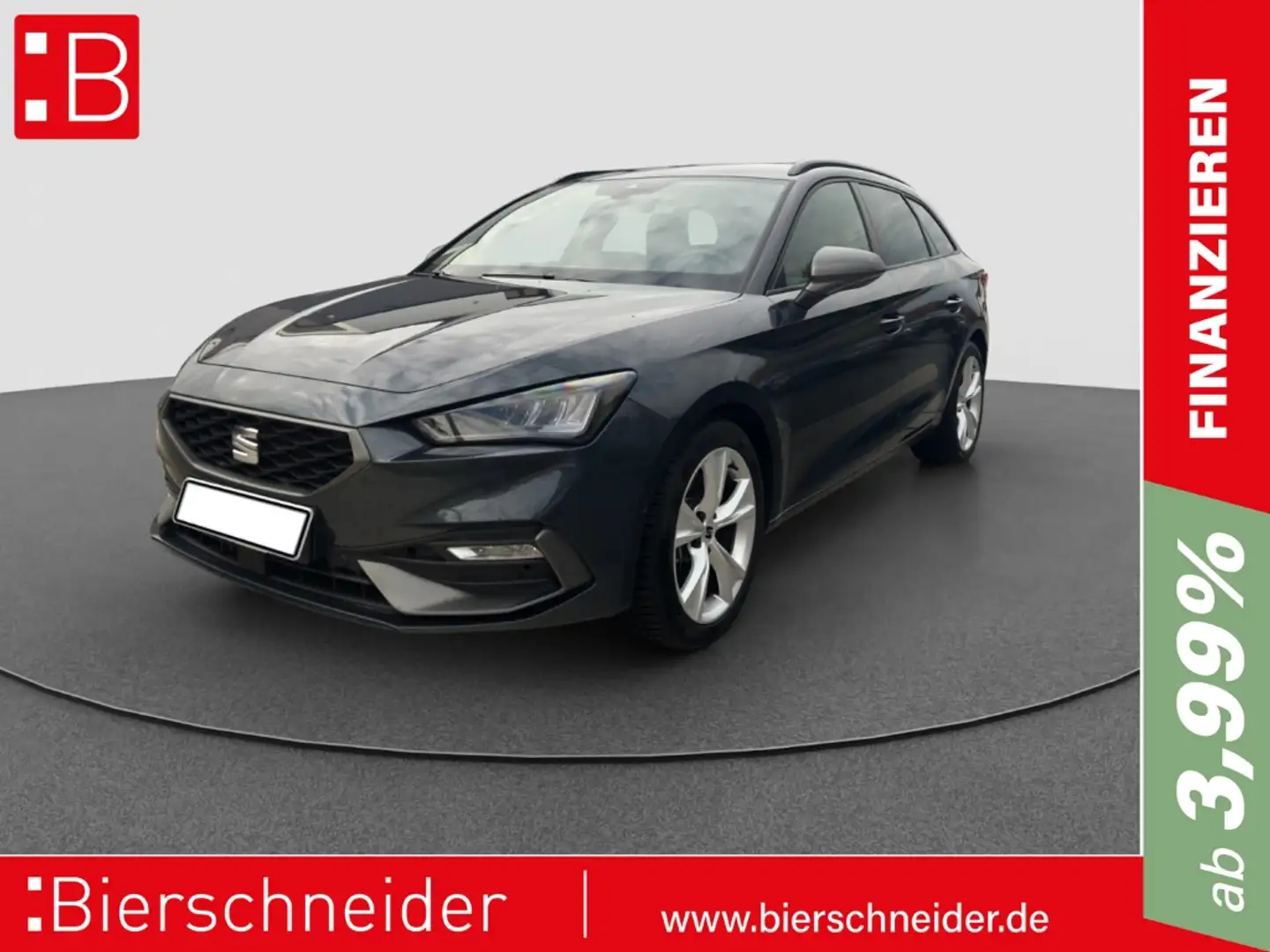 SEAT Leon Sp 2.0 TDI DSG FR-Line AHK REAR VIEW LED NAVI Grau - 1