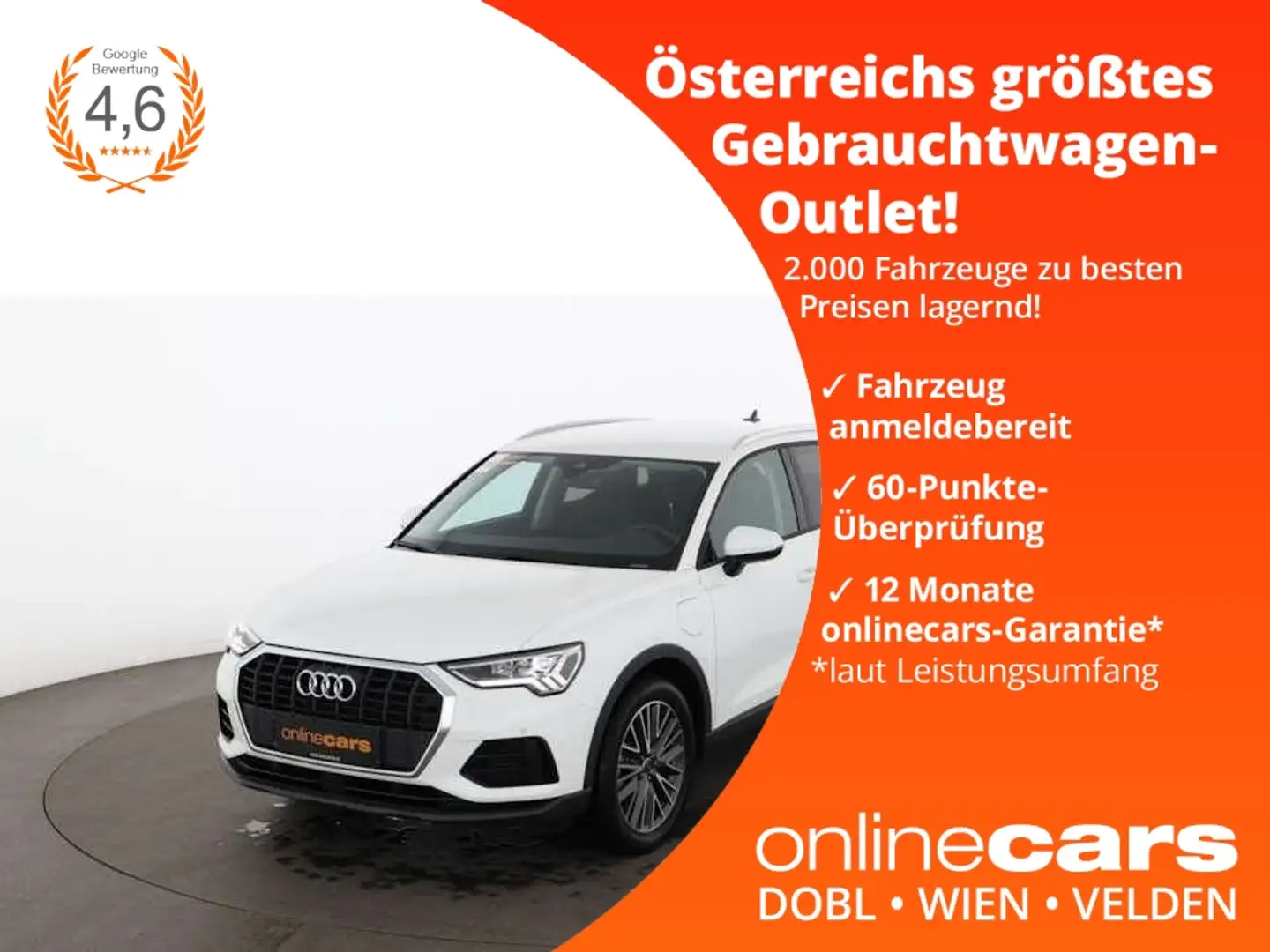 Audi Q3 45 TFSI e Aut LED RADAR NAVI R-CAM ASSIST TEMP Weiß - 1