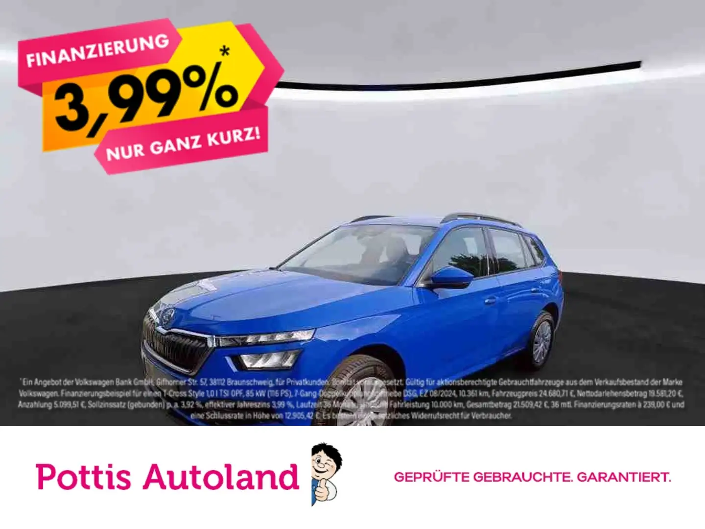 Skoda Kamiq 1.0 TSI ACTIVE LED DAB+ SWING ZV Blau - 1