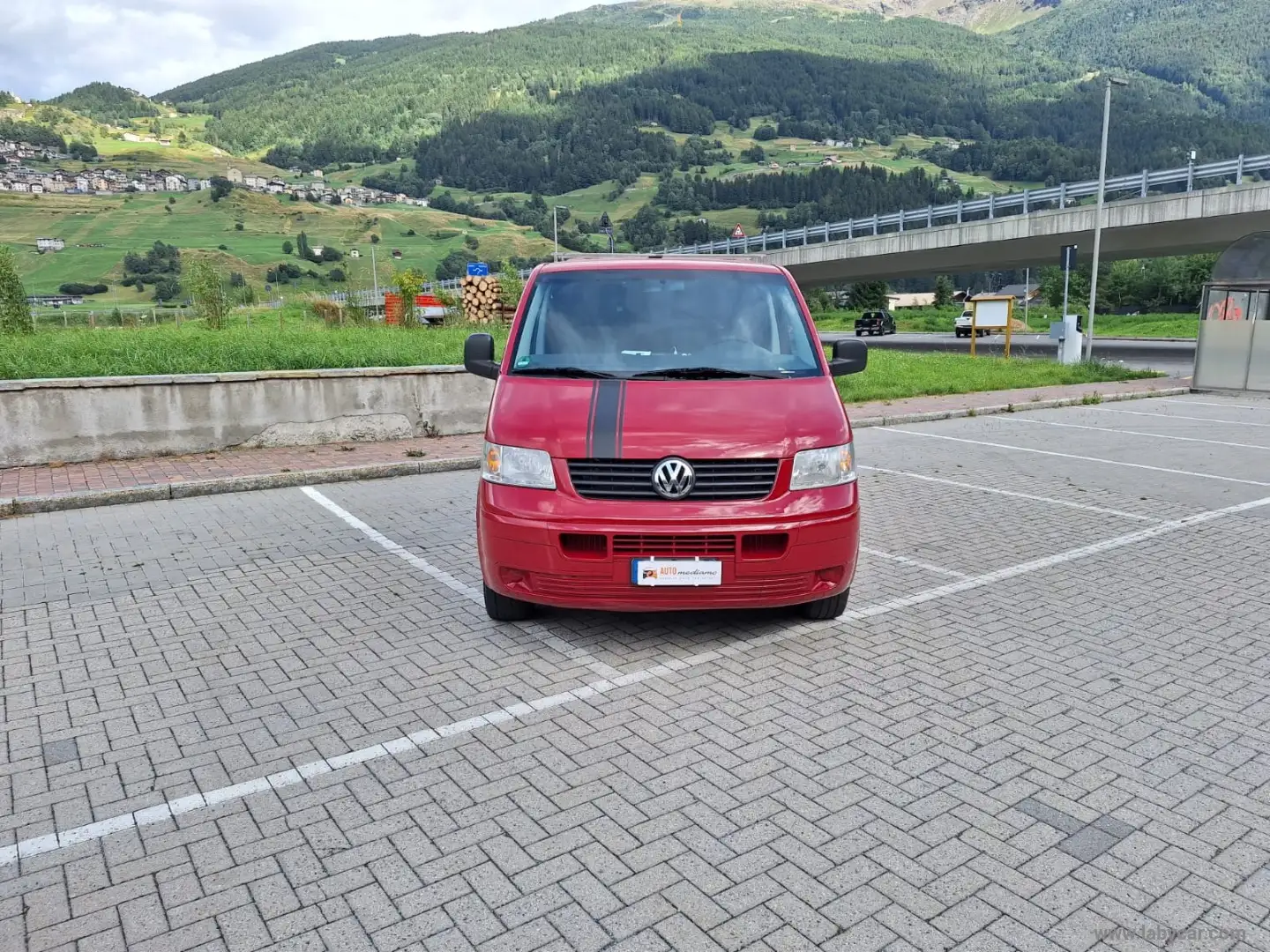 Volkswagen T5 Multivan T5  2.5 TDI 130CV 8 POSTI GANCIO TRAINO Roşu - 2