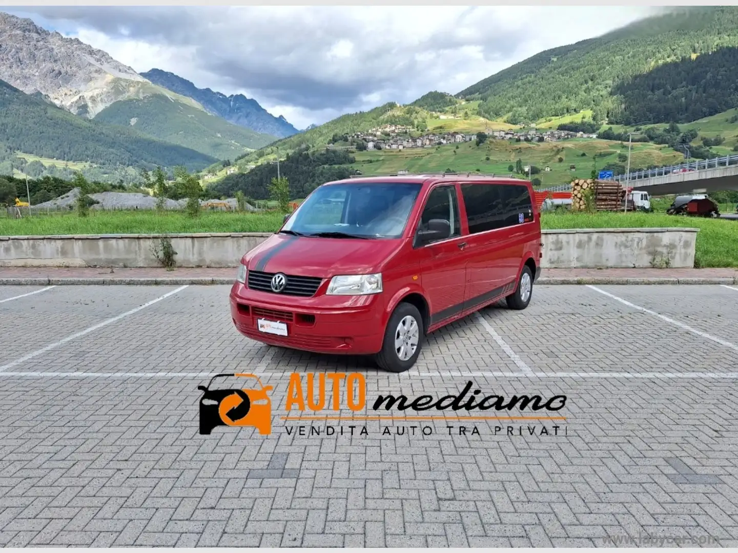 Volkswagen T5 Multivan T5  2.5 TDI 130CV 8 POSTI GANCIO TRAINO Roşu - 1