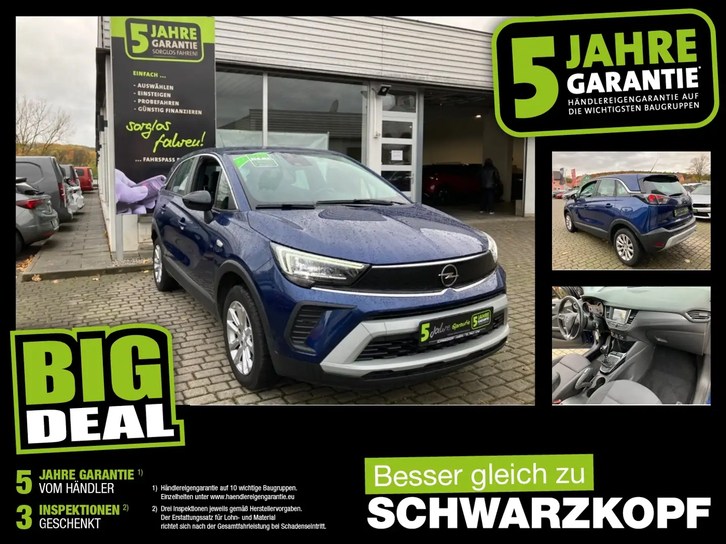Opel Crossland 1.2T Fin. ab 2,99% RückfahrK,Parkpilot Blau - 1