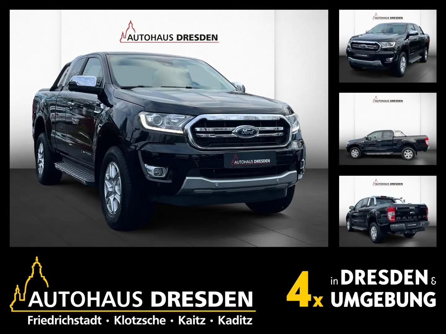 Ford Ranger 3.2 TDCi Limited Extrakabine AHK+Navi+SHZ Schwarz - 1