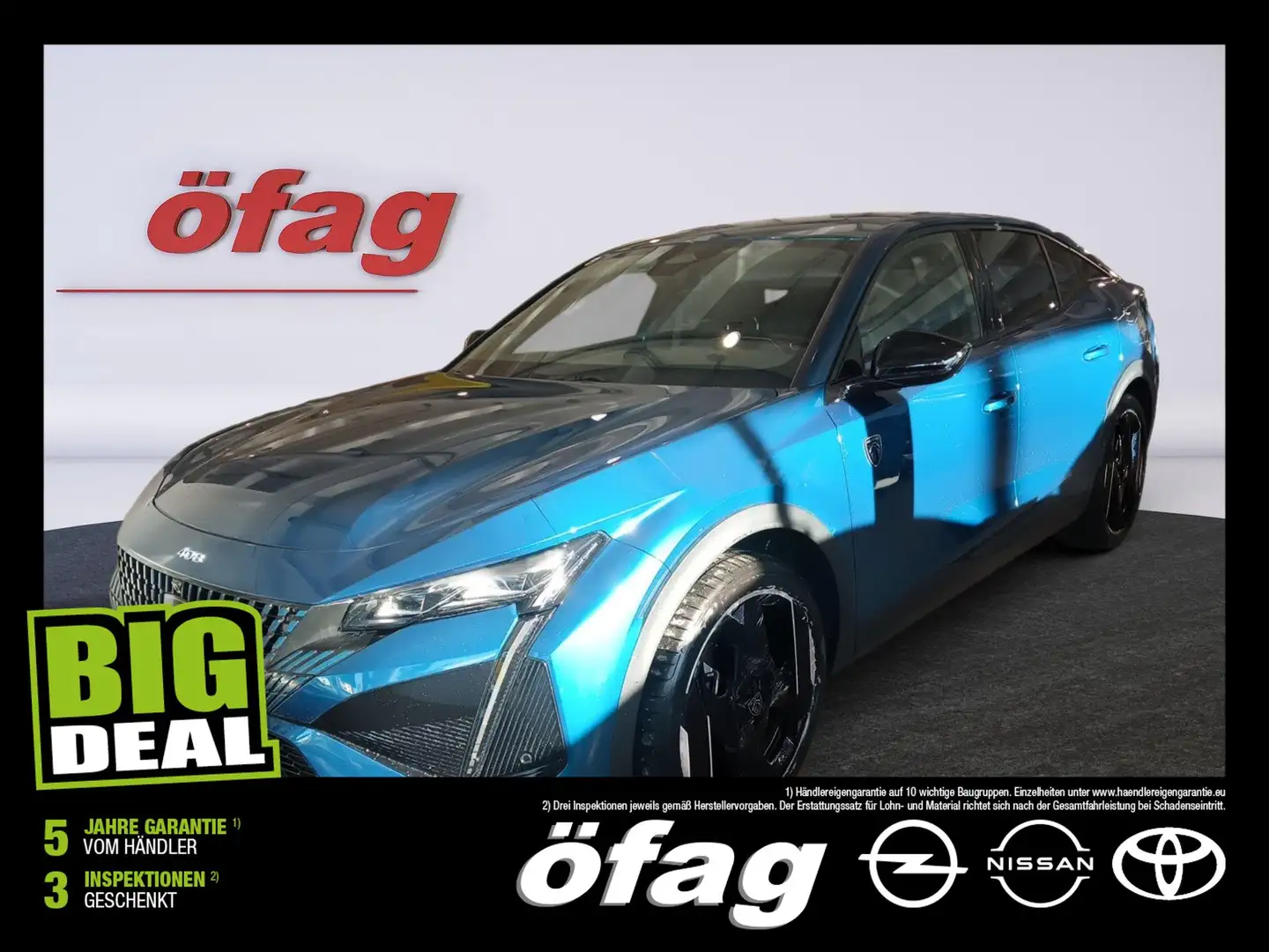 Peugeot 408 PHEV 225 e-EAT8 GT LED+SHZ+2xKlima+Kam.+PDC Blau - 1