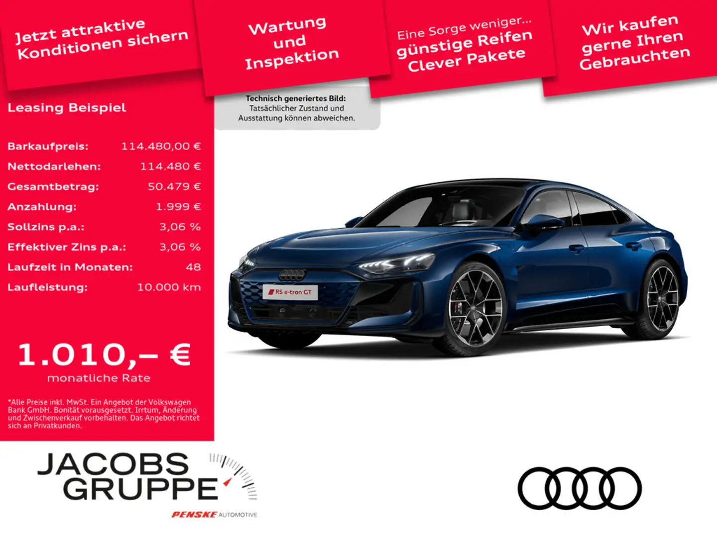 Audi RS e-tron GT Facelift/Laser/Pano/HuD/360°/S-Sitze pro/21Zoll Bleu - 1