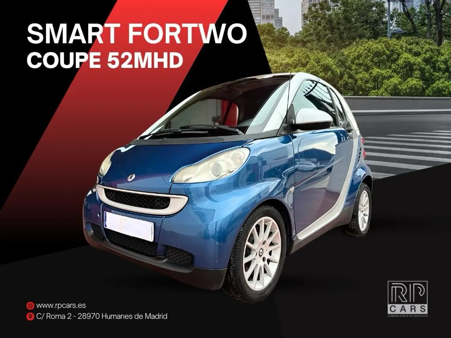 smart forTwo Coupé 52 mhd Passion Aut. Azul - 1