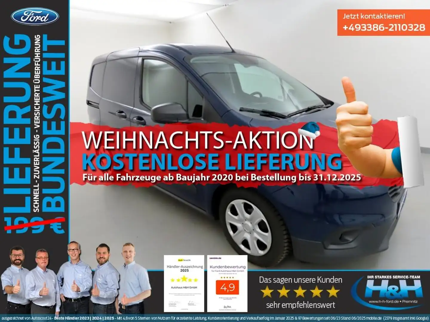 Ford Transit Courier 1.5 TDCi Trend DAB+Lichtsensor Albastru - 1