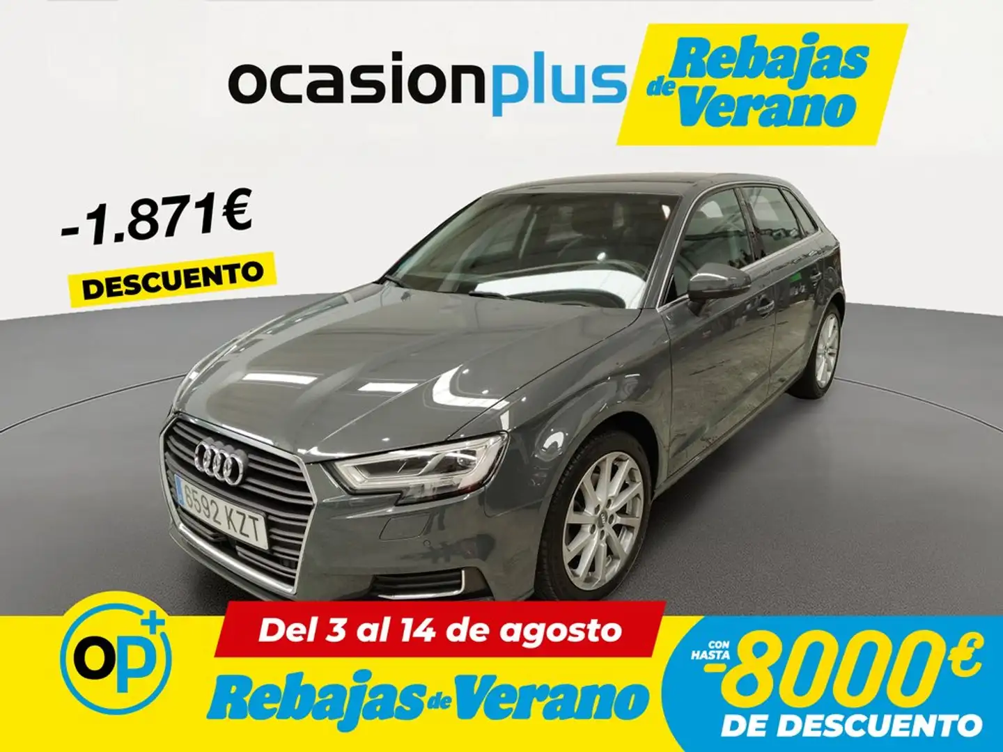 Audi A3 Sportback 30 g-tron Design S tronic 96kW Gris - 1