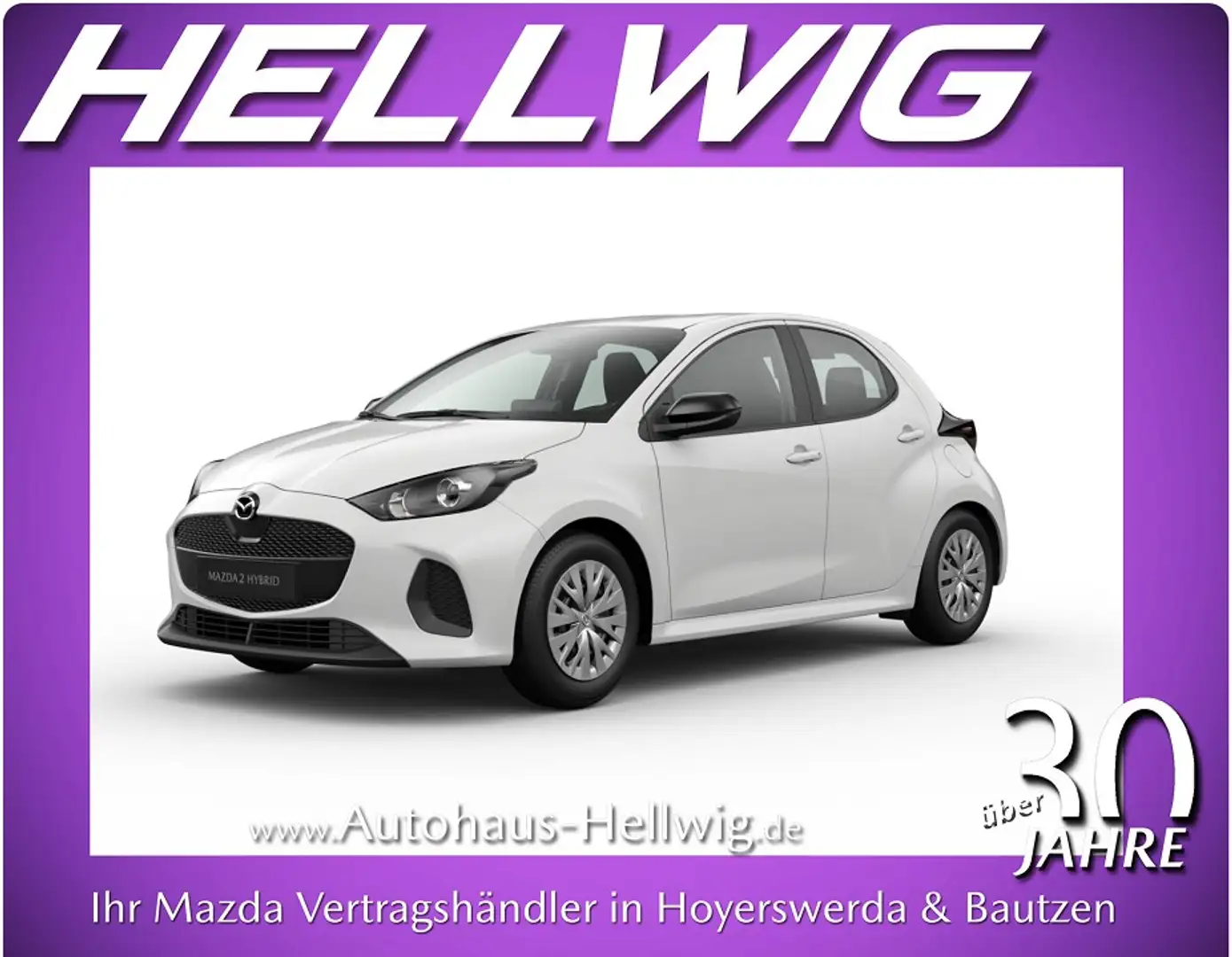 Mazda 2 Hybrid 1.5l VVT-i Prime Kamera Klimaautomatik NEU Weiß - 1