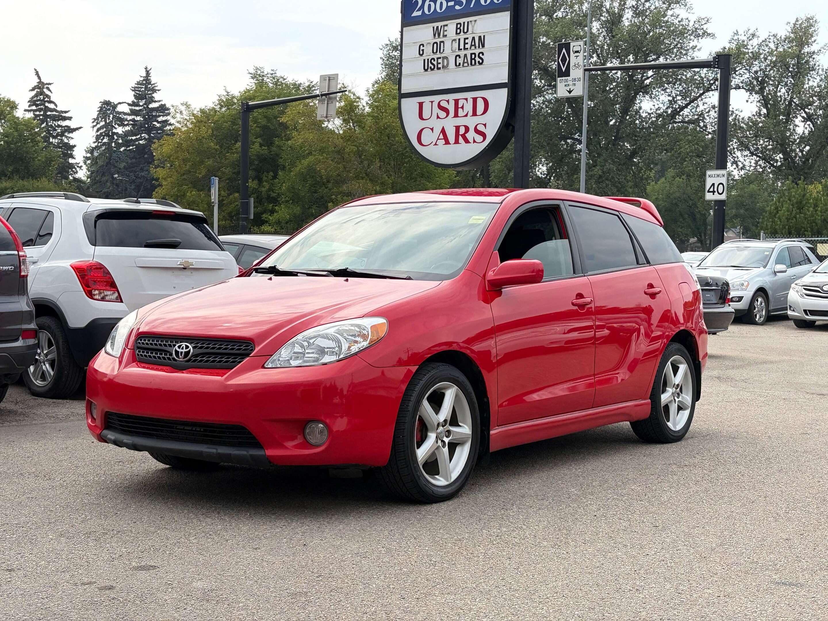 Red 2008 Toyota Matrix Hatchback Manual