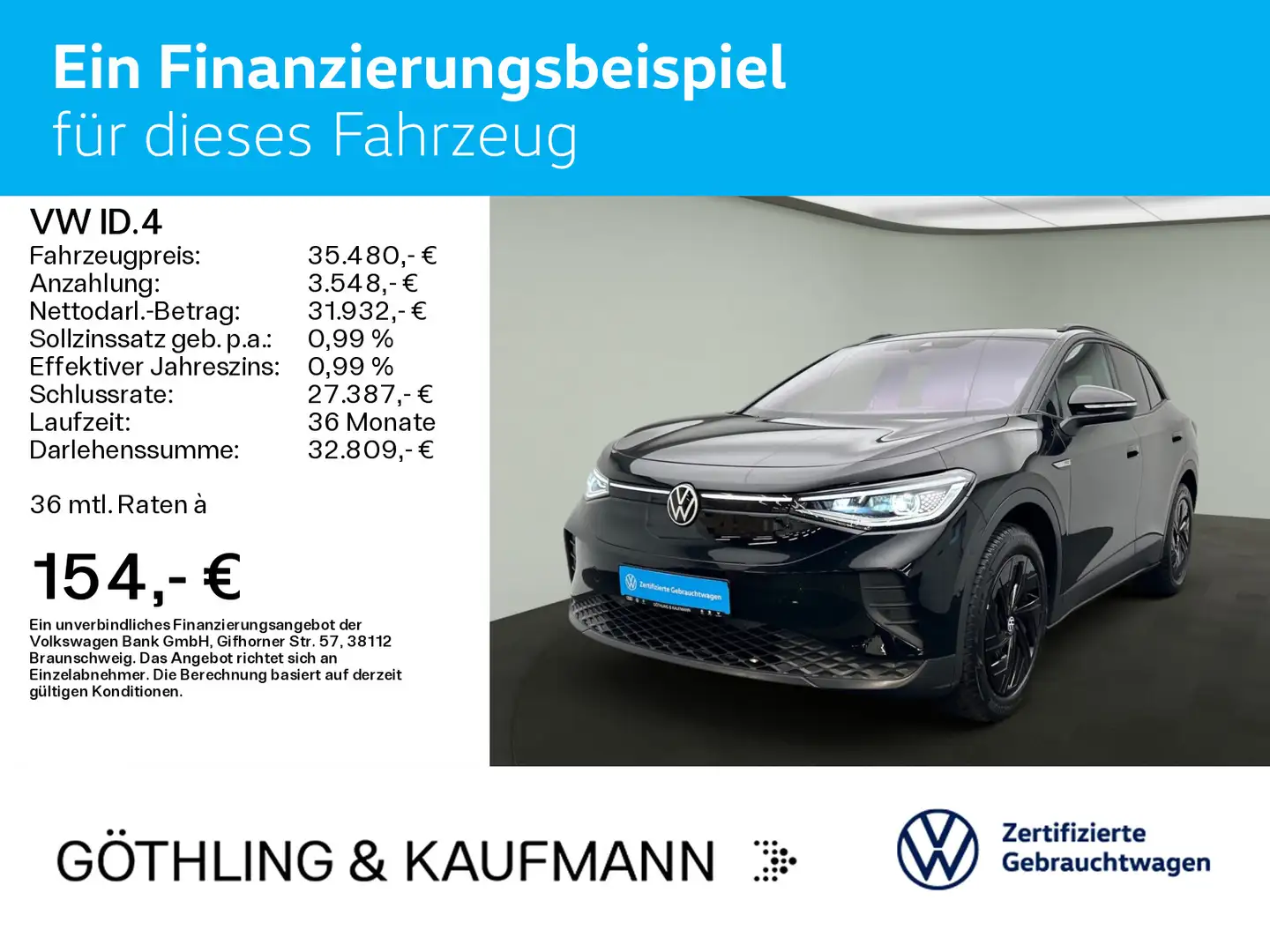Volkswagen ID.4 Pro Performance*MATRIX*Wärmepumpe*RFK* Schwarz - 2