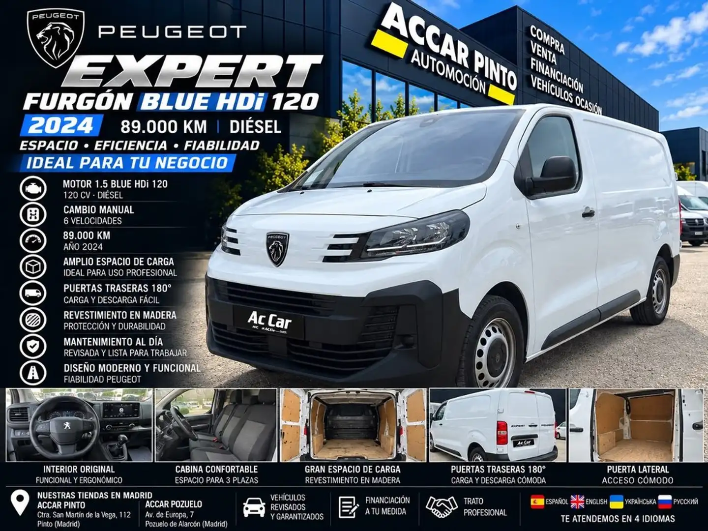 Peugeot Expert Furgón BlueHDi 120 S&S 6v Standard Blanco - 1