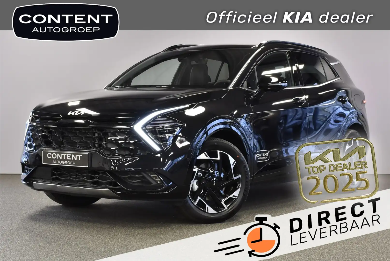 Kia Sportage 1.6 T-GDi PHEV AT6 4WD GT-Line DIRECT LEVERBAAR Zwart - 1