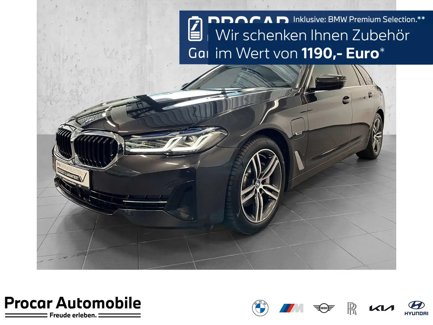 BMW 530 e xDrive Touring HUD ACC RFK NAVI Standh. LM Gris - 1