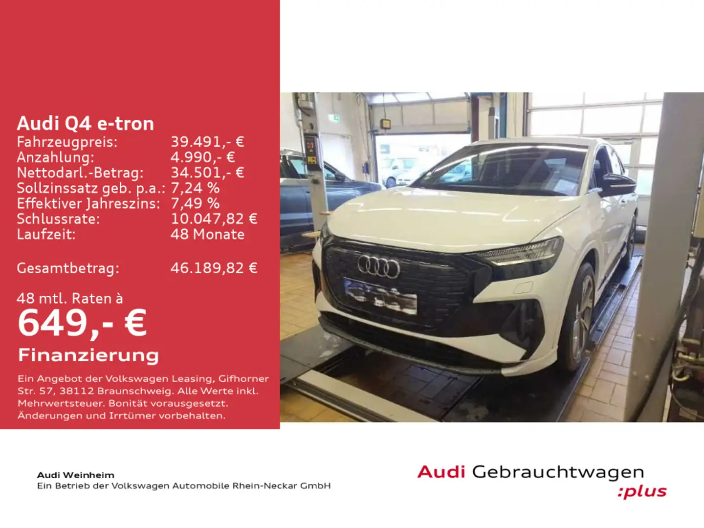 Audi Q4 e-tron Q4 E-Tron Sportback 50 quattro S-Line Matrix Bla Weiß - 2