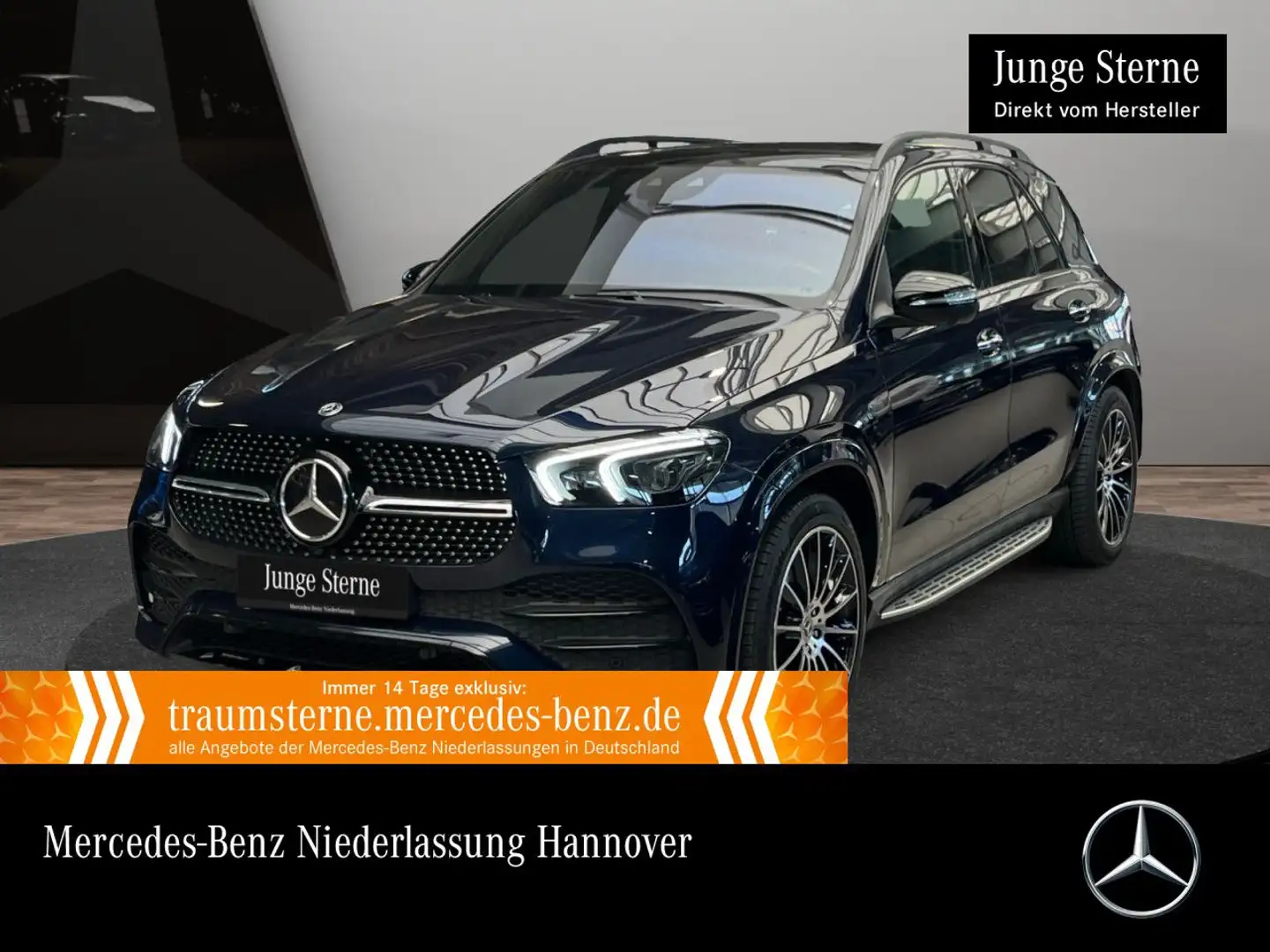 Mercedes-Benz GLE 350 e 4M AMG+EXCLUSIVE+NIGHT+PANO+360+AHK+21" Bleu - 1