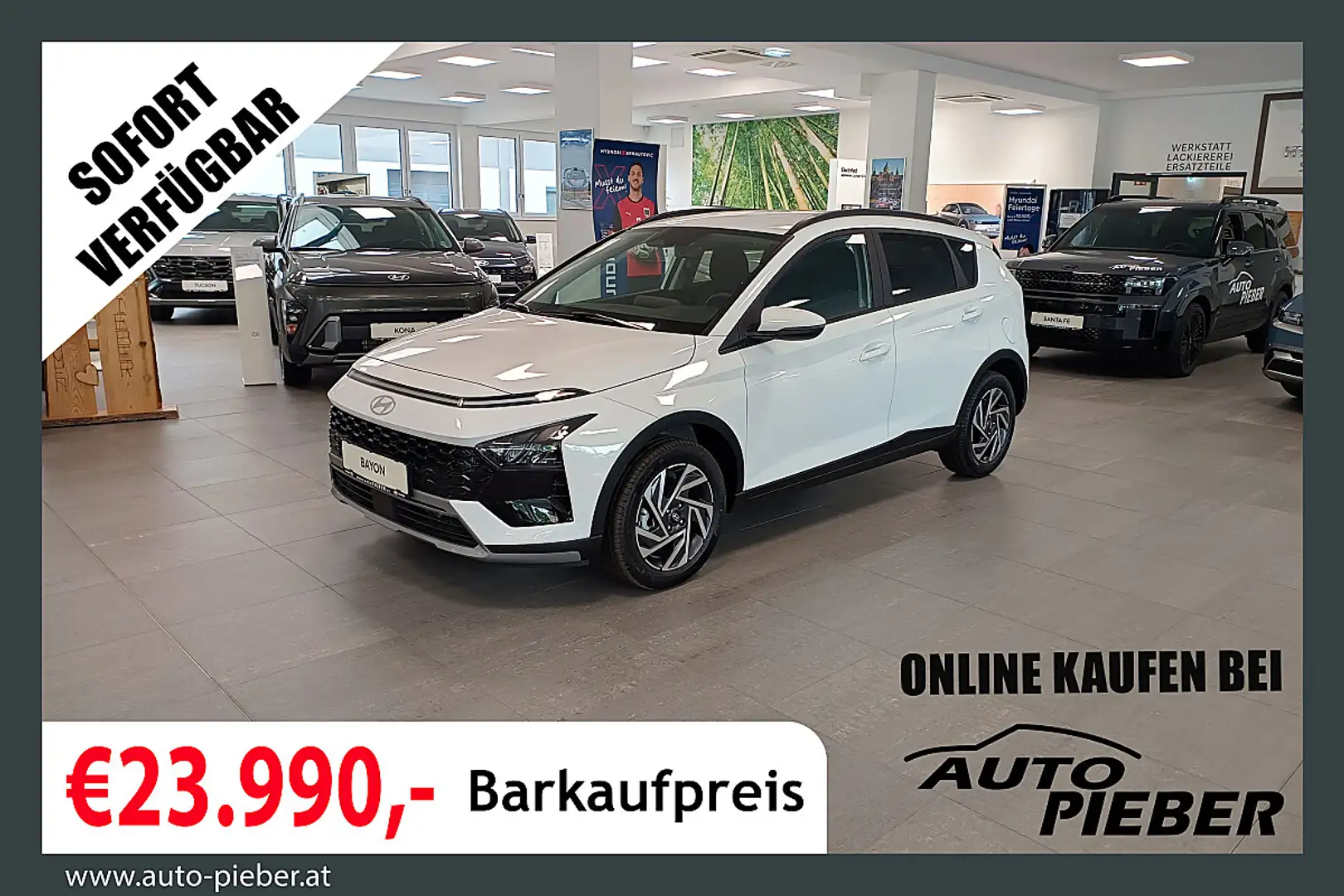 Hyundai BAYON Bayon 1,0 T-GDI GO PLUS DCT *LED*Navi*Klima* Weiß - 1