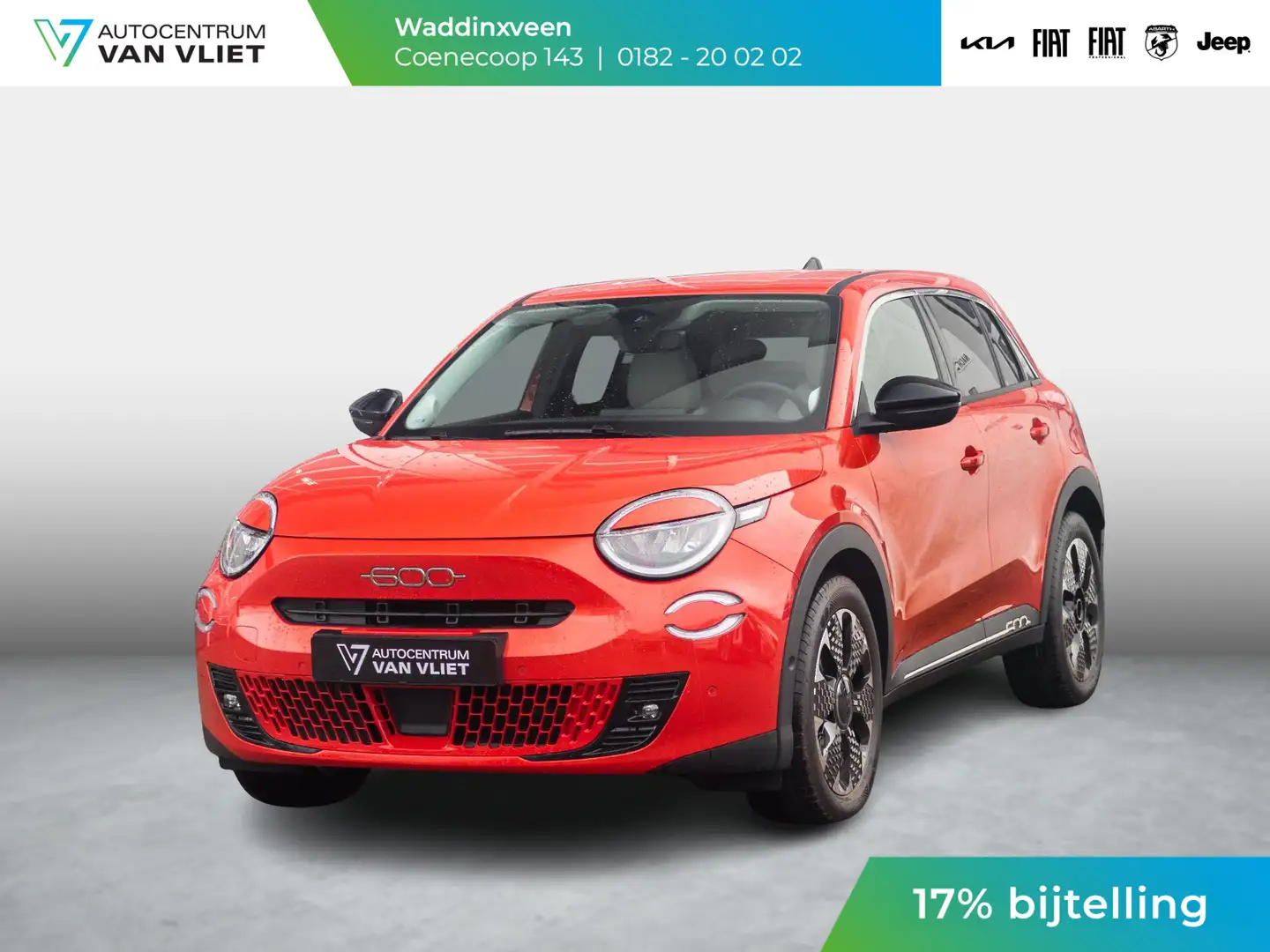 Fiat 600e La Prima 54 kWh | 17% Bijtelling | Carplay | Elek. Narancs - 1
