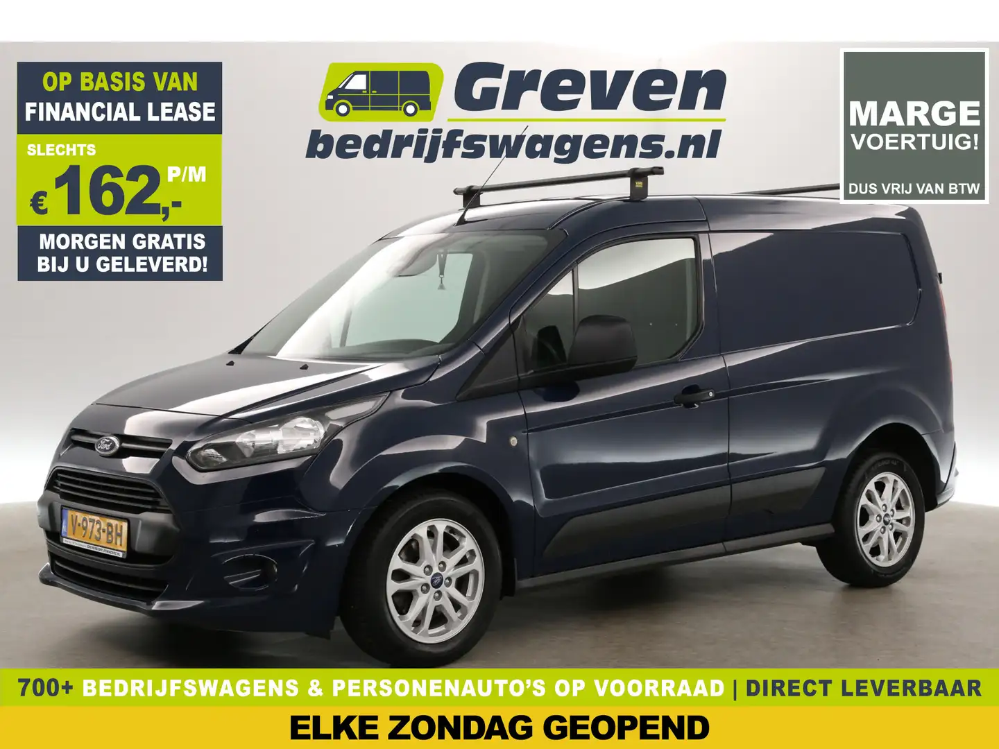 Ford Transit Connect 1.6 TDCI L1H1 | MARGE! | Airco Parkeersensoren 3 P Blauw - 1
