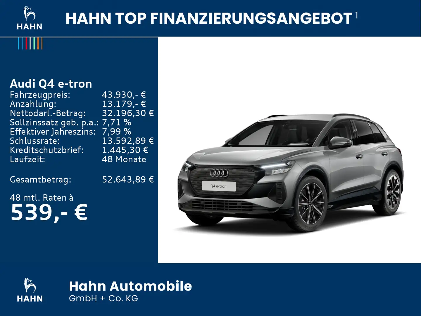 Audi Q4 e-tron Q4 45 e-tron advanced LED Navi Wärmepumpe Sitzh Grau - 2