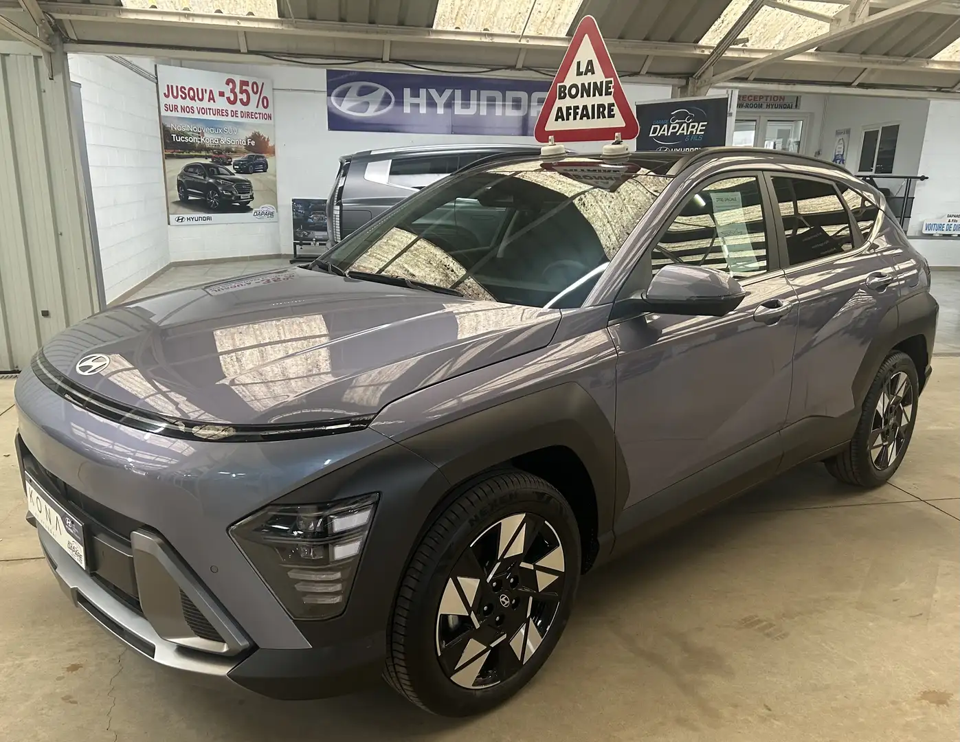 Hyundai KONA HEV 1.6 GDi 141CV Shine Sensation - NEUVE DE STOCK Bleu - 1