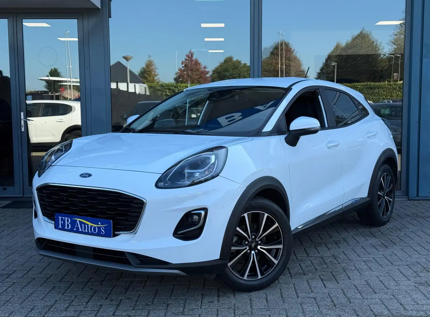 Ford Puma 1.0 EcoBoost Hybrid Titanium Airco Lmv Navi Cruise Weiß - 1