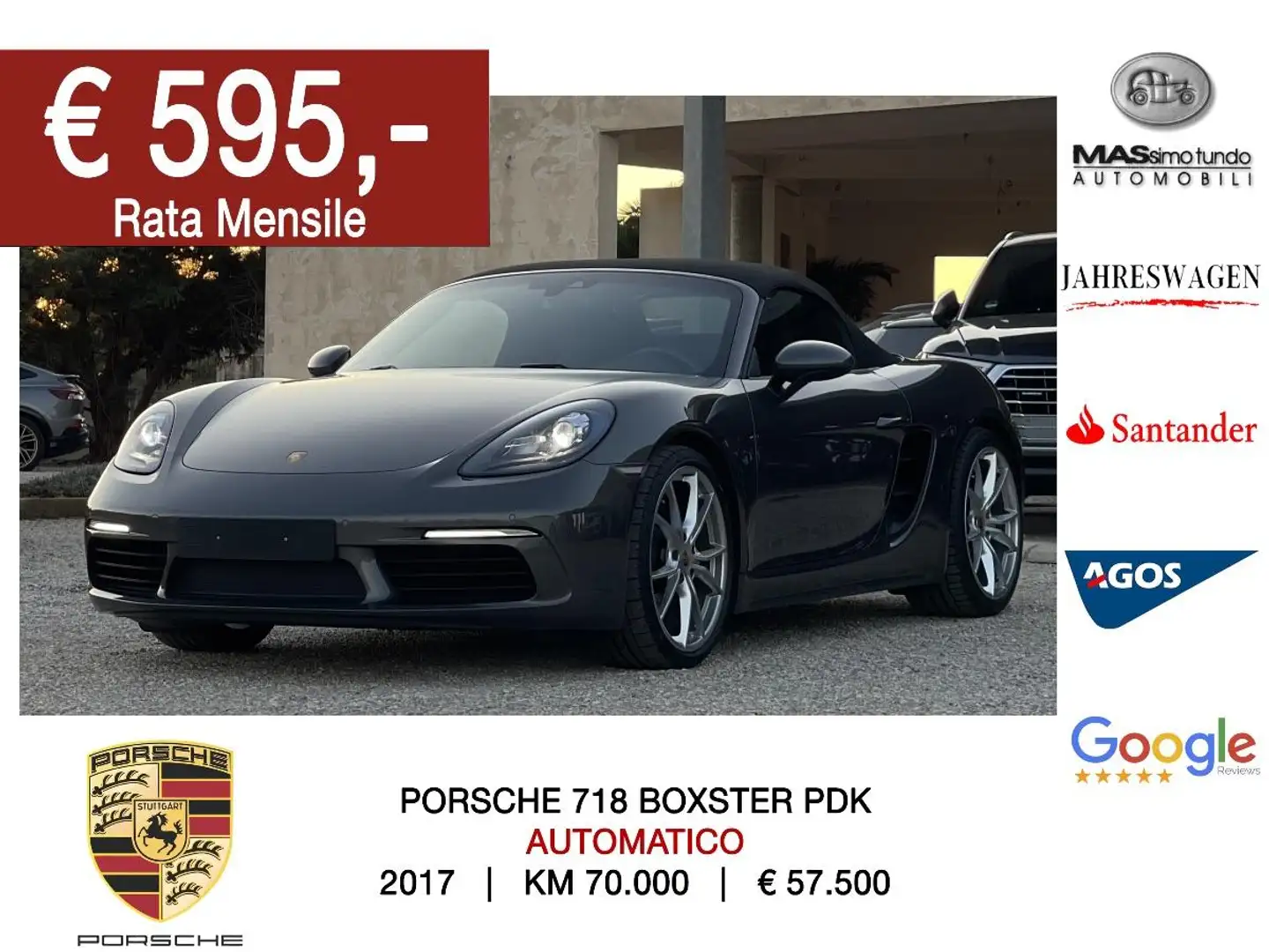 Porsche 718 Boxster Gris - 1