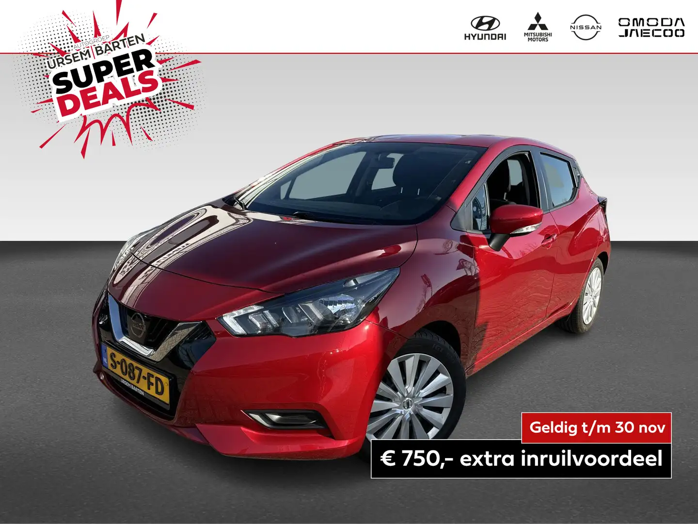 Nissan Micra 1.0 IG-T Acenta Rood - 1