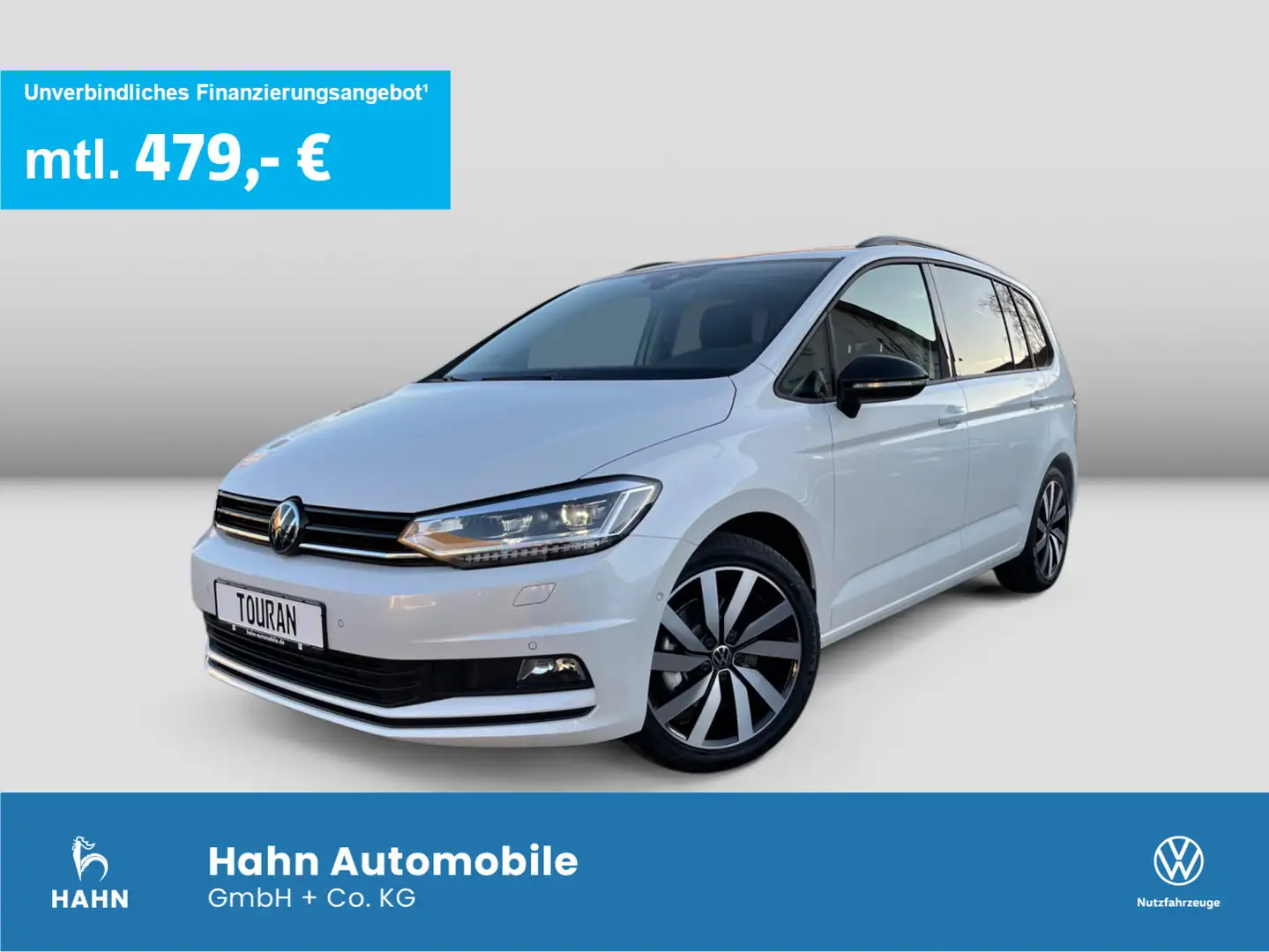 Volkswagen Touran Highline 1,5TSI DSG 7-Sitz AHK Nav Standh Weiß - 1