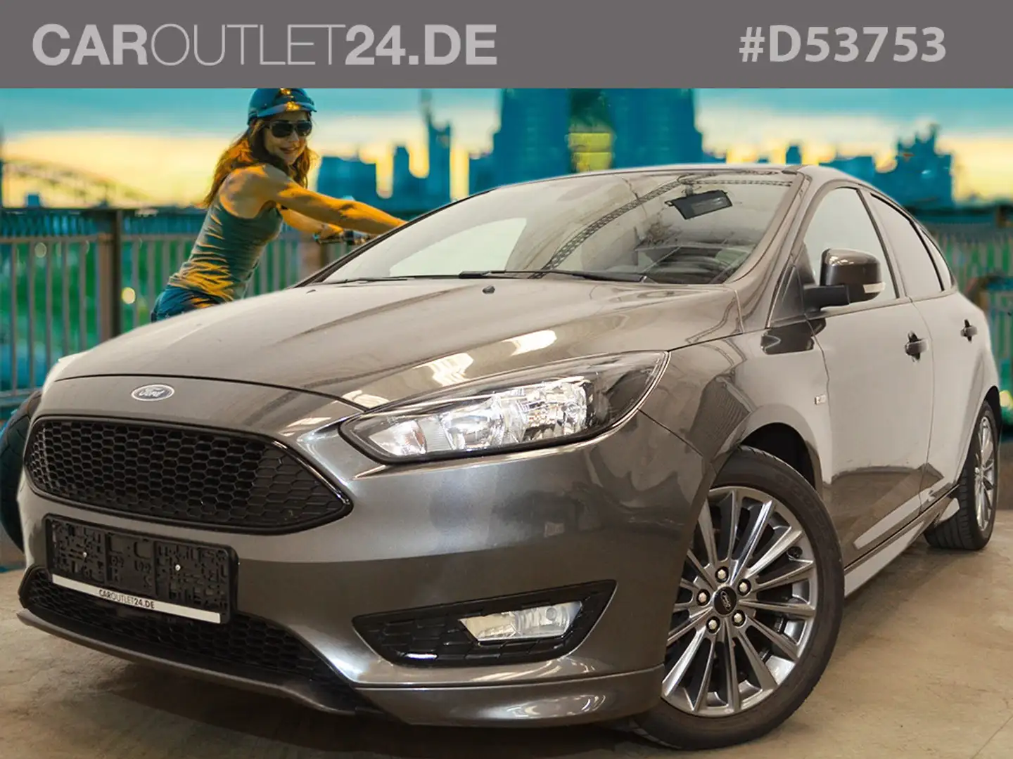 Ford Focus 1,0 EcoBoost ST-Line *Kamera 17Z Tempo* Gris - 1