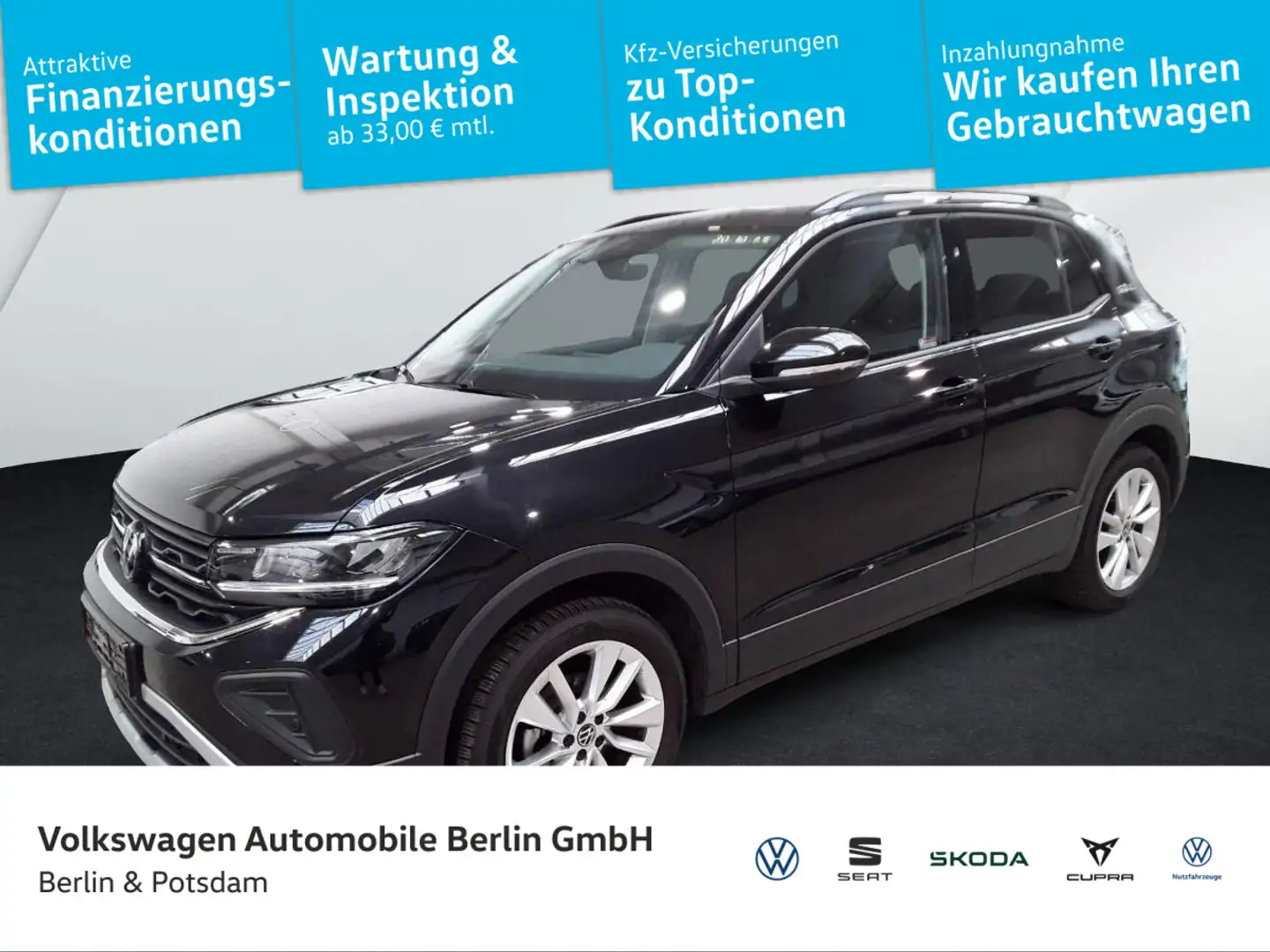 Volkswagen T-Cross 1.0 TSI Goal Navi LED LaneAssist Sitzhzg Schwarz - 1