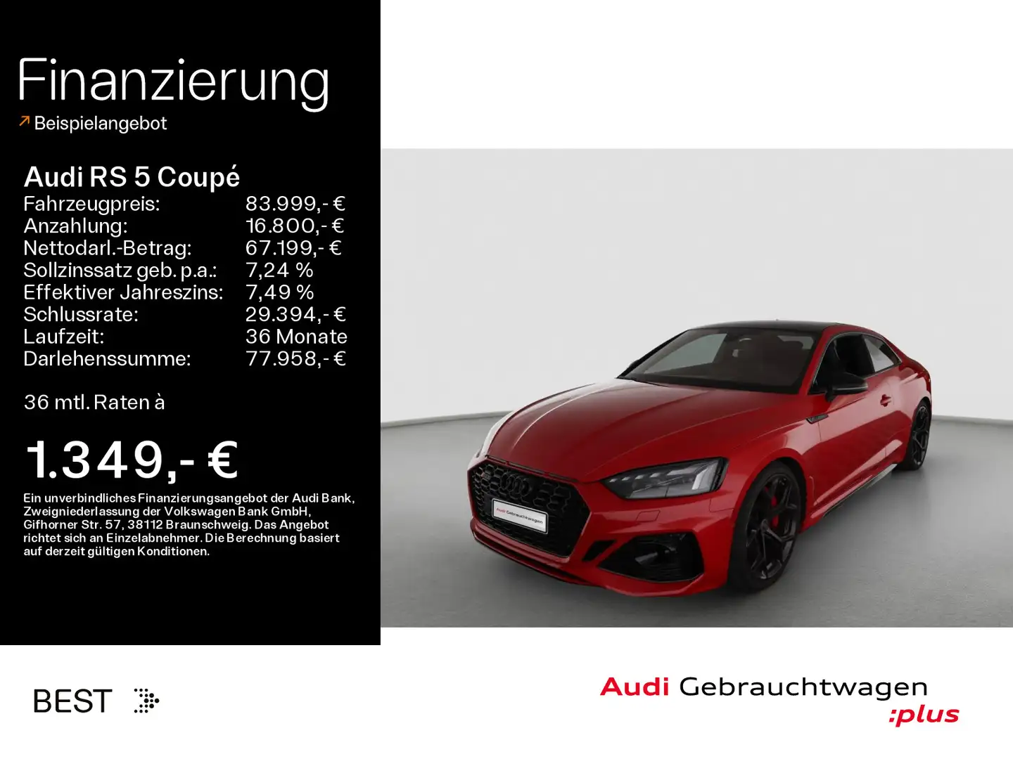 Audi RS5 *NAVI-PLUS*HUD*RS-AGA*PANO*OPTIK-PAKET Rot - 1