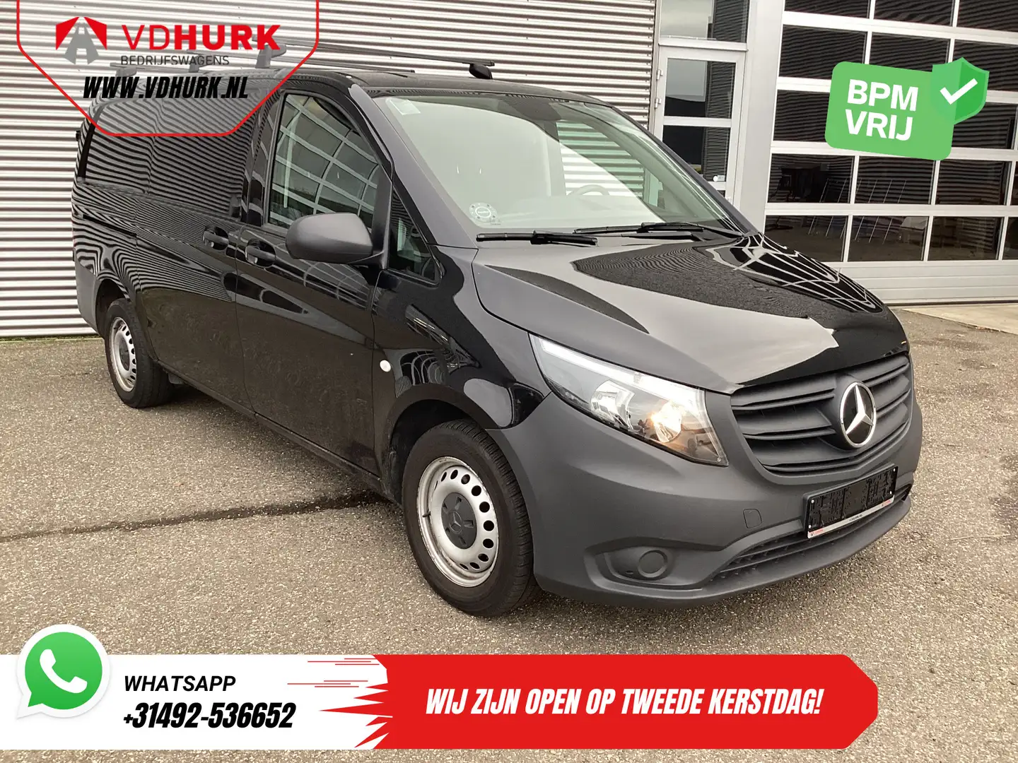 Mercedes-Benz Vito 114 CDI Aut. L2 BPM VRIJ! Adapt. Cruise/ Carplay/ Zwart - 1