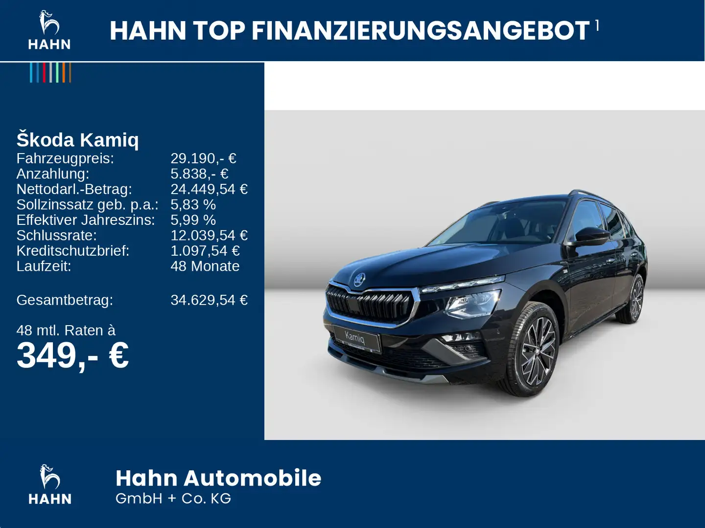 Skoda Kamiq Tour 1.5 TSI DSG SHZ pACC Kessy Kamera PLA Schwarz - 2