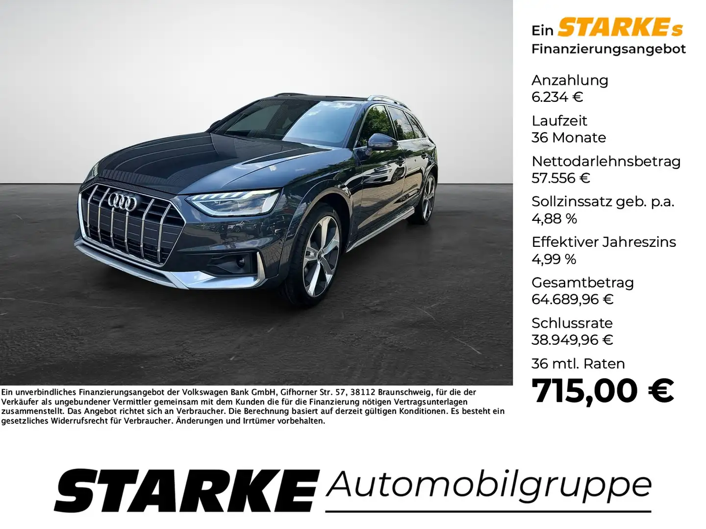 Audi A4 allroad 40 TDI S tronic quattro AHK B&O Matrix Pano Nav... Szary - 1