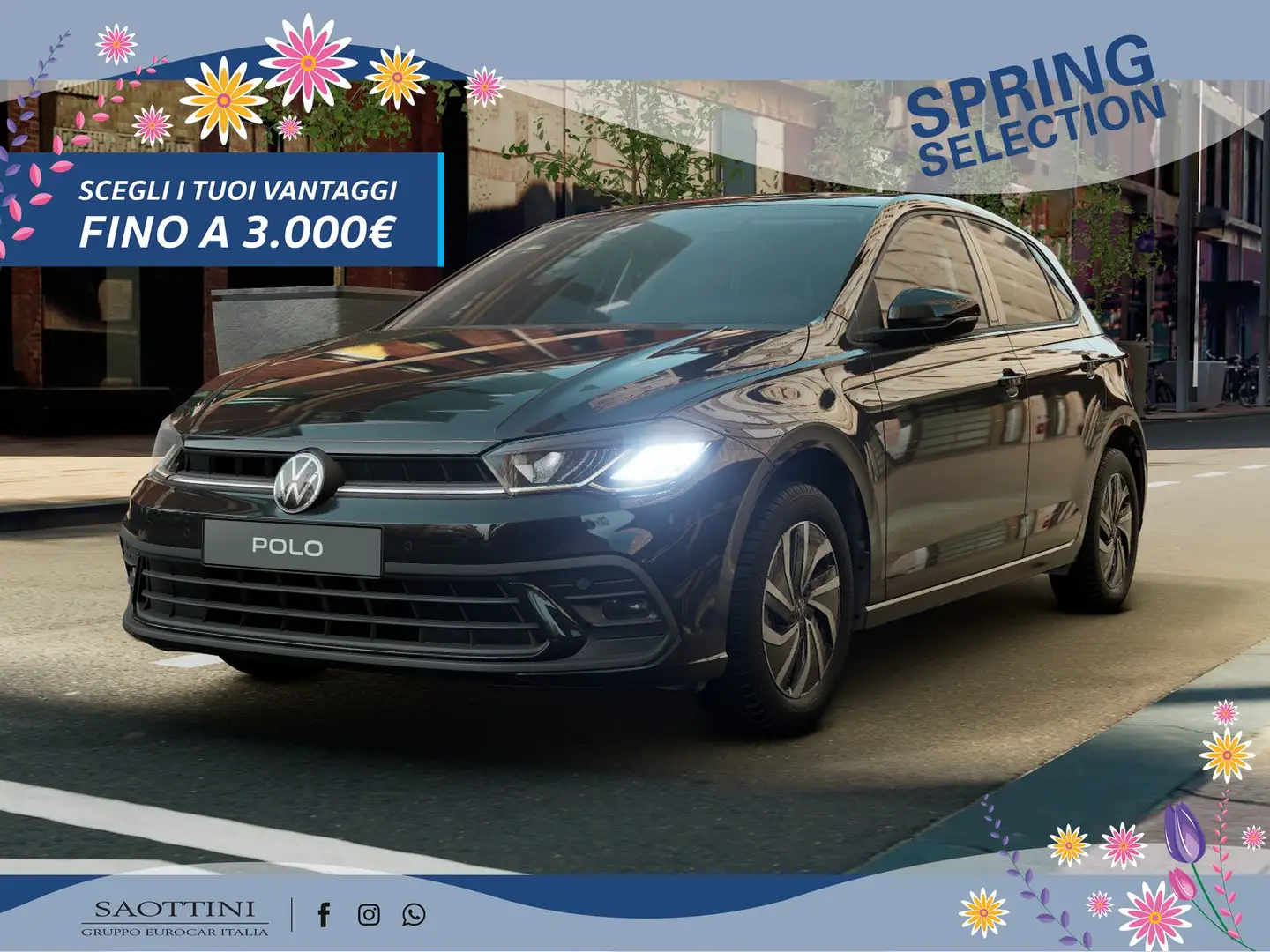 Volkswagen Polo 1.0 TSI Life 95 CV DSG Zwart - 1