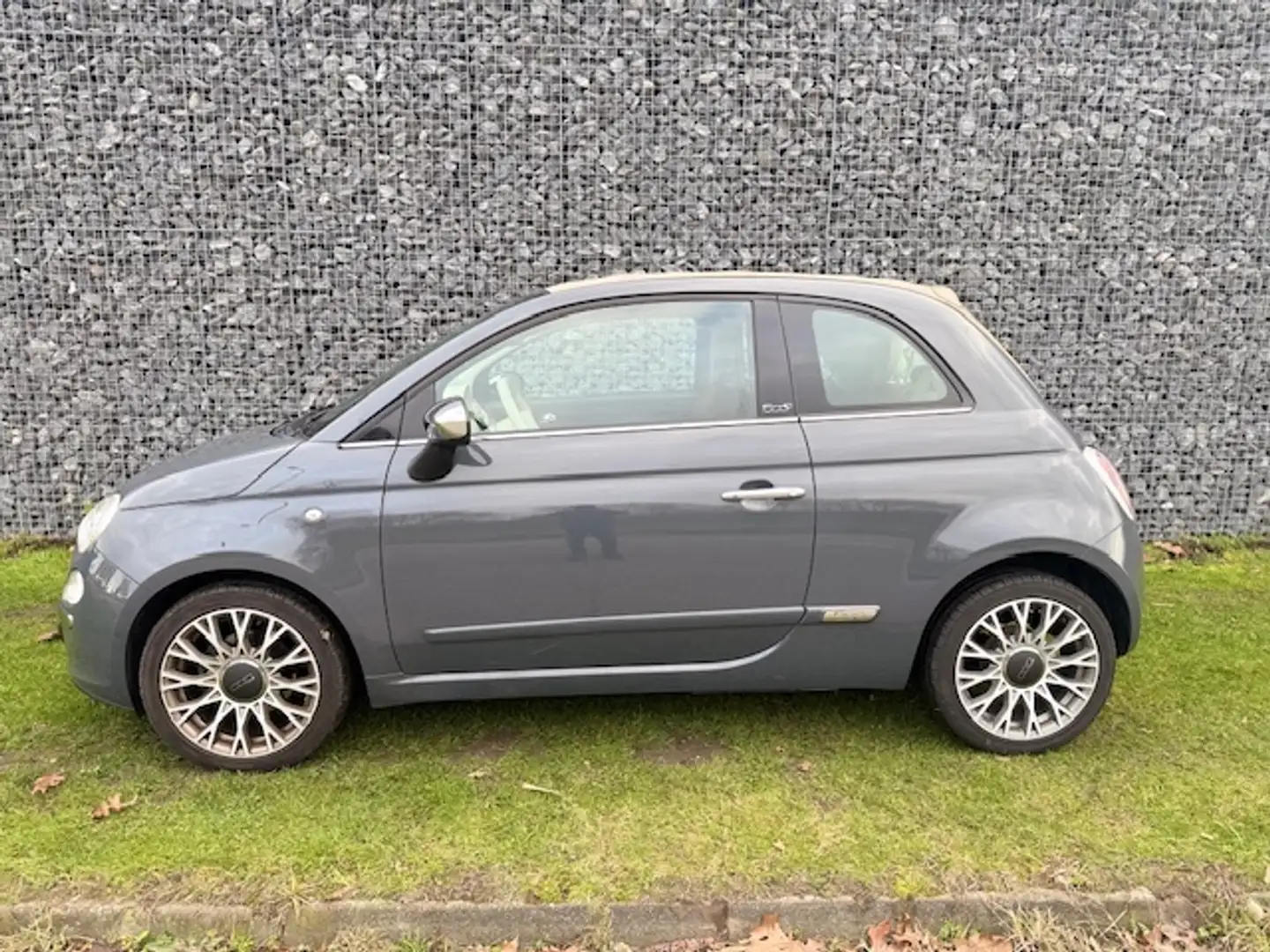 Fiat 500C 0.9 TwinAir Lounge Automaat,Leer Grijs - 2
