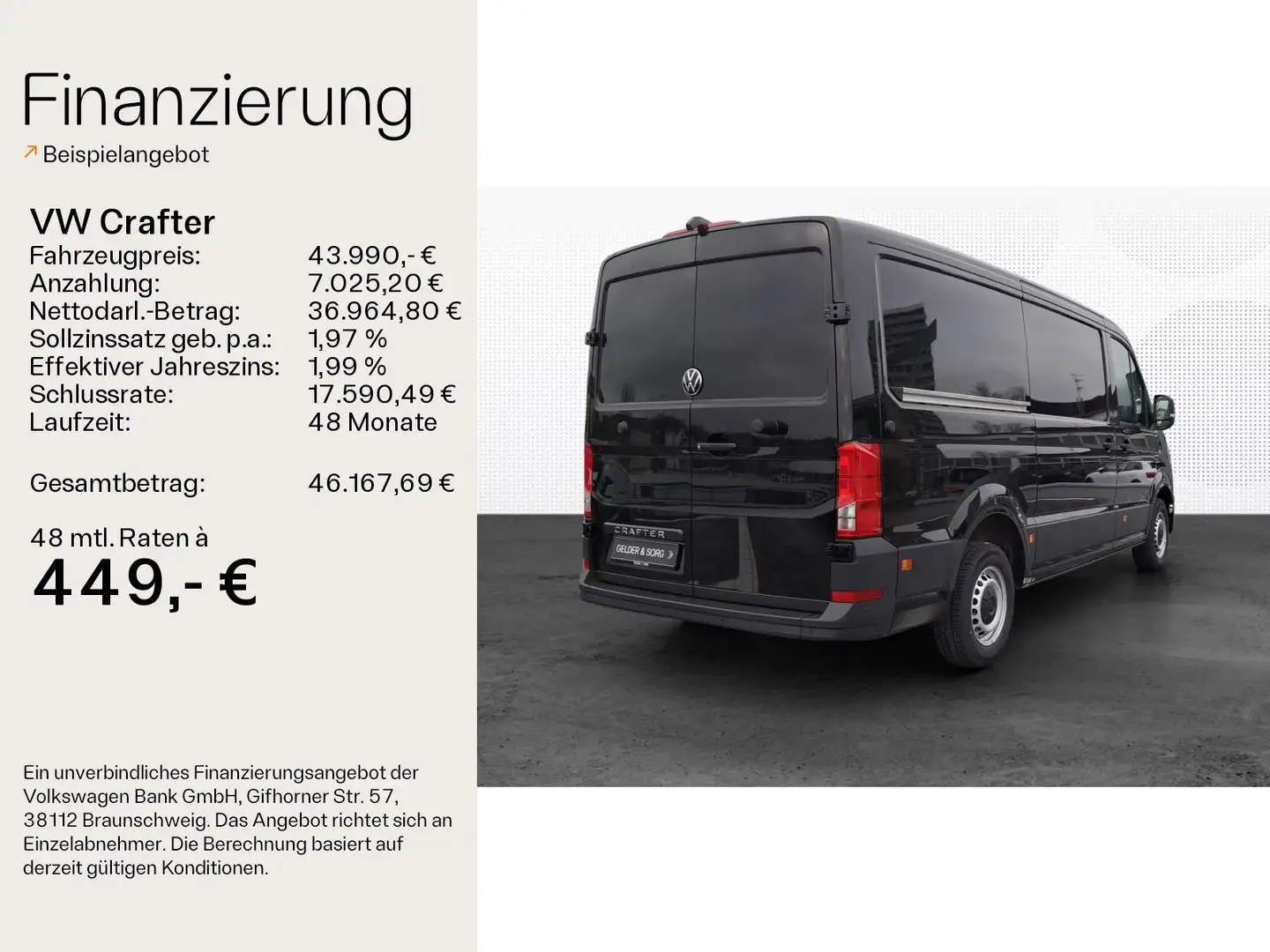 Volkswagen Crafter 35 Kasten TDI L3H2 *DAB+*RFK*SHZ*EPH* Zwart - 2