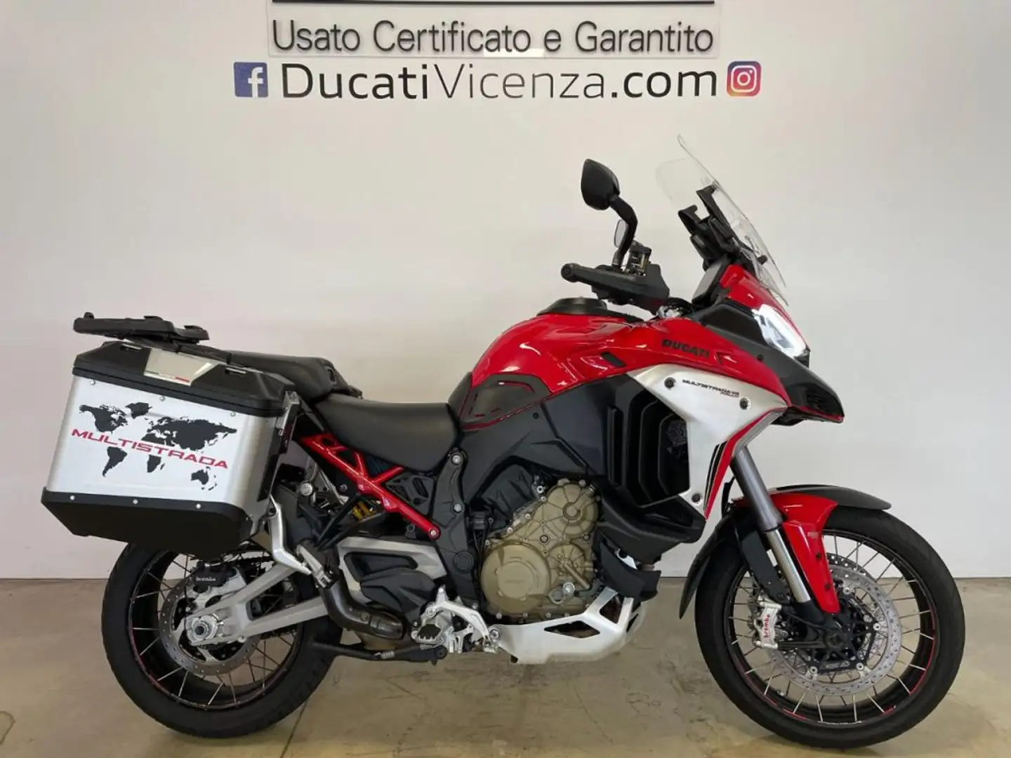 Ducati Multistrada V4 S RALLY TRAVEL&RADAR RED SPOKED WHEELS Roşu - 1