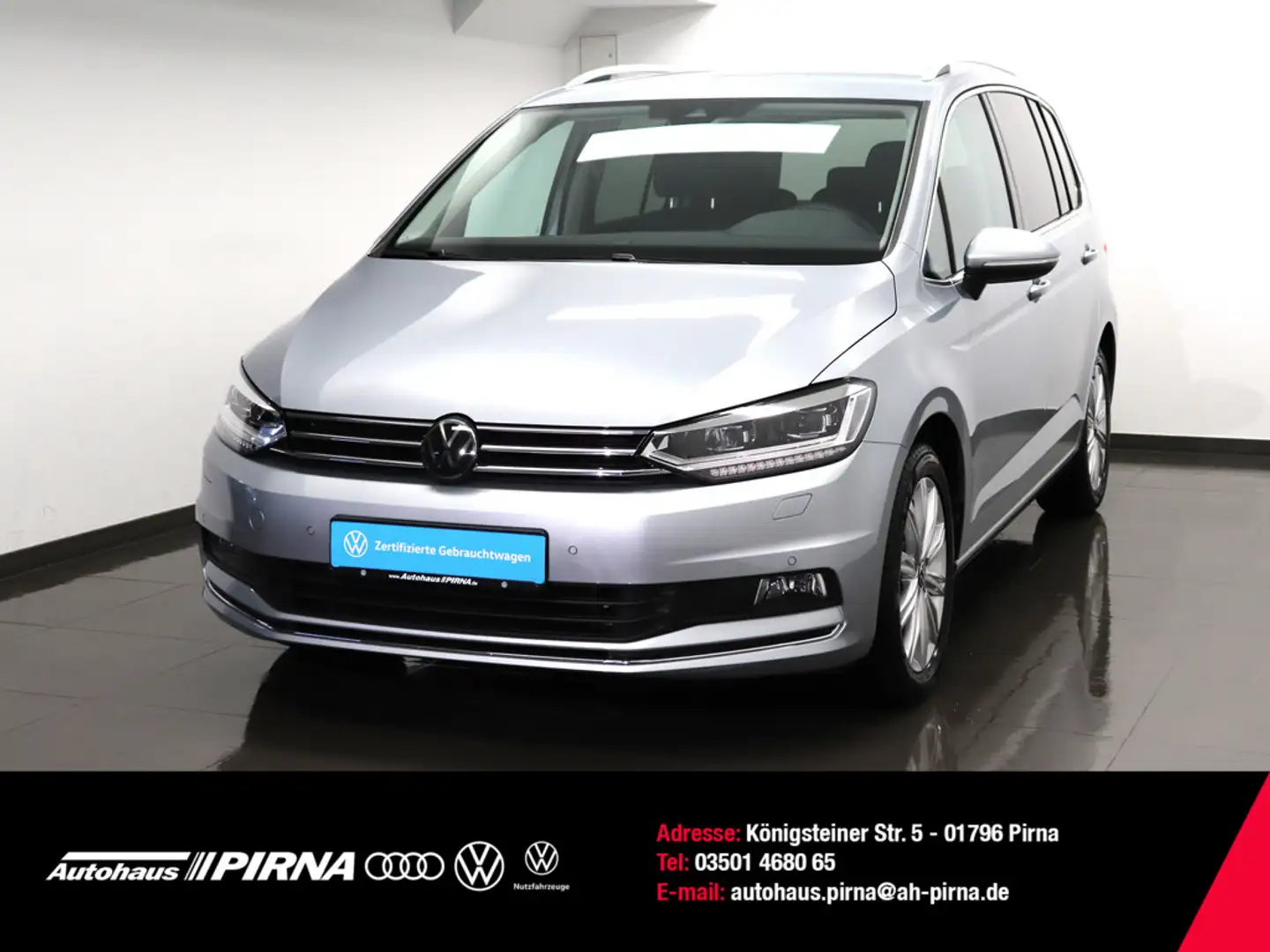 Volkswagen Touran 1.5 TSI Highline DSG LED NAVI Silber - 1
