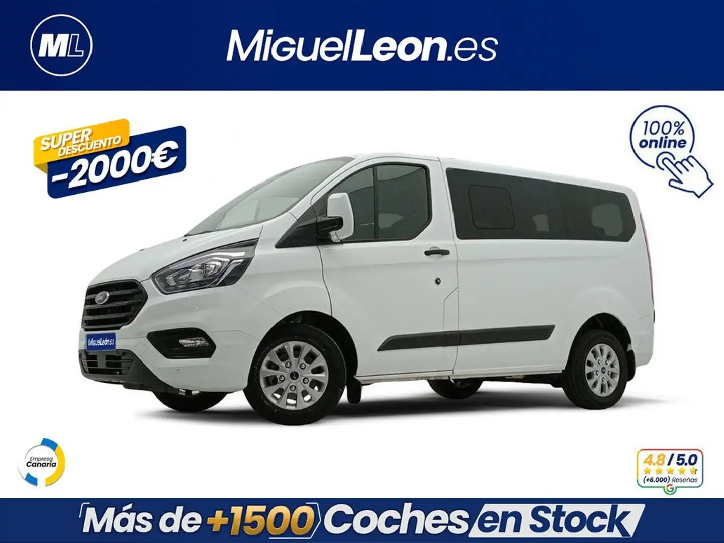 Ford Transit Custom 2.0 130 CV Blanc - 1