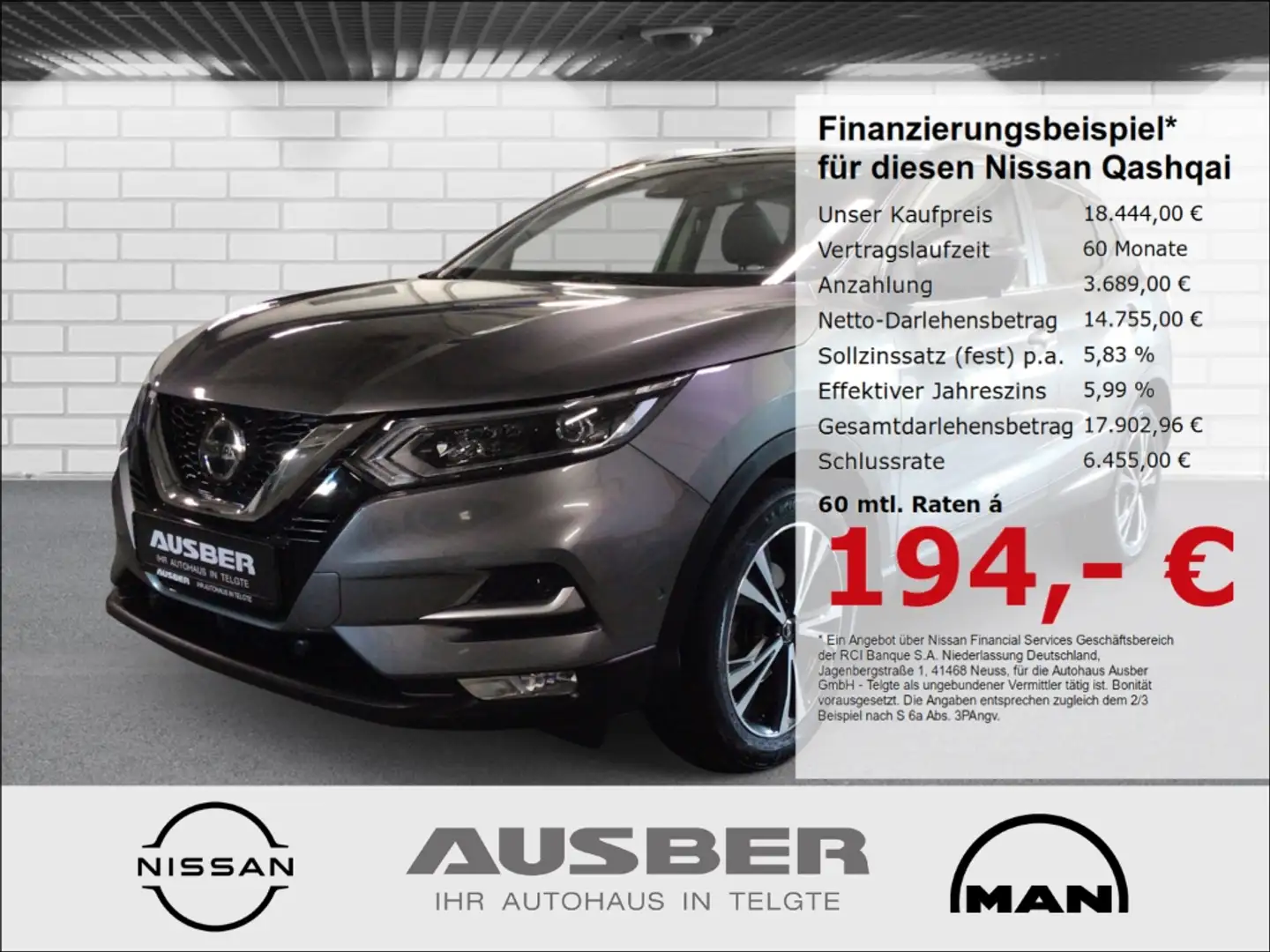 Nissan Qashqai N-Connecta 1.3 DIG-T EU6d-T Navi 360 Kamera LED Ku Gris - 1